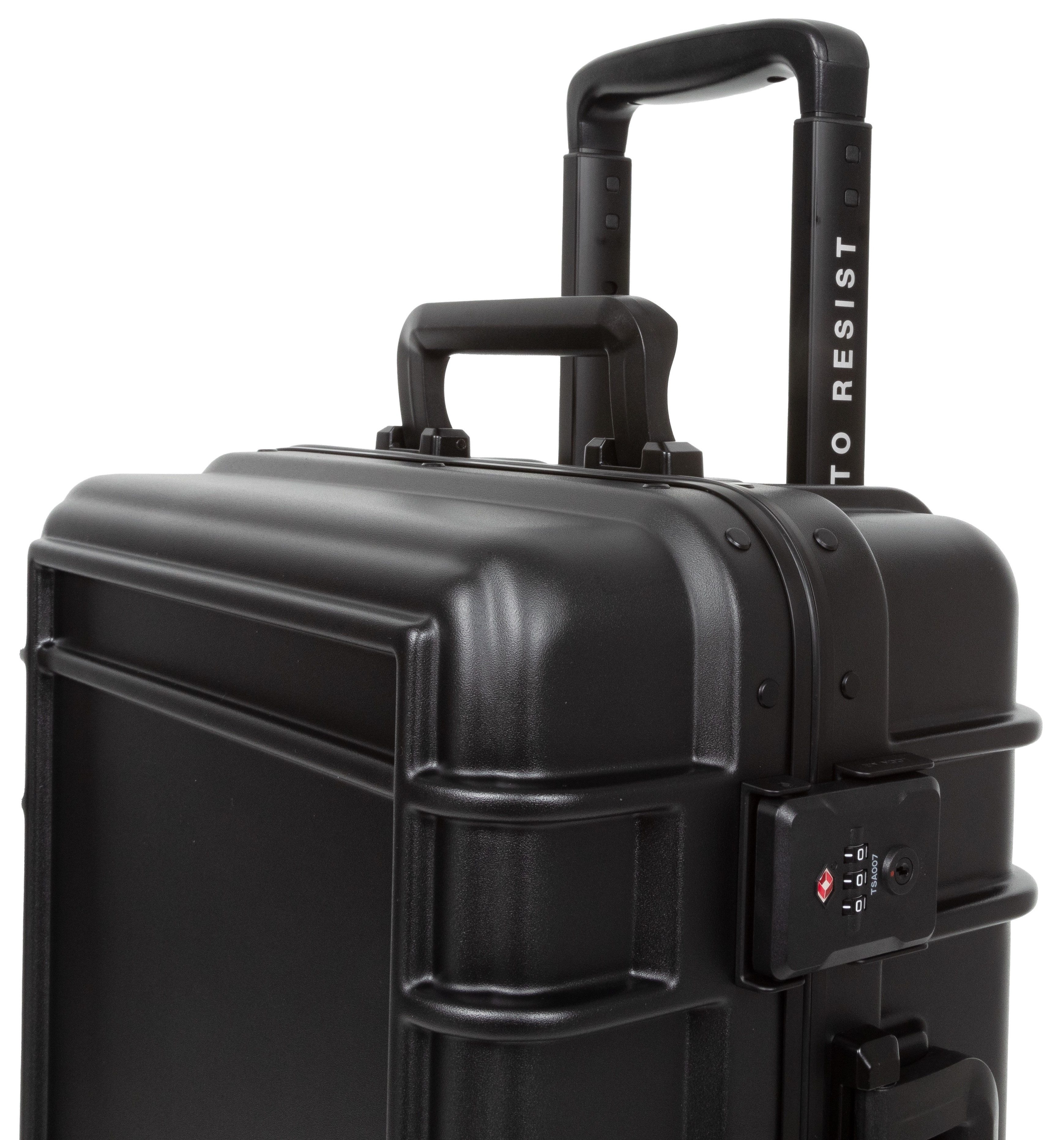 Eastpak Hartschalen-Trolley RESIST'R CASE S BRUSHED METAL mit 30 Jahren Garantie, 4 Rollen, Reisegepäck Handgepäck-Koffer TSA-Zahlenschloss