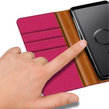 CoolGadget Handyhülle Denim Schutzhülle Flip Case für Samsung Galaxy S9 5,8 Zoll, Book Cover Handy Tasche Hülle für Samsung S9 Klapphülle