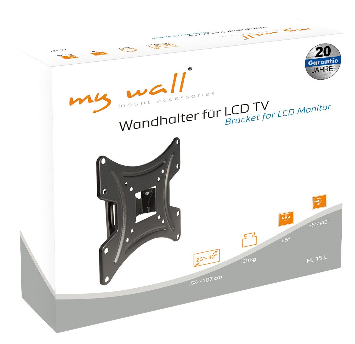 my wall TV-Wandhalterung HL15L, (bis 42 Zoll, Wandhalter für LCD TV)