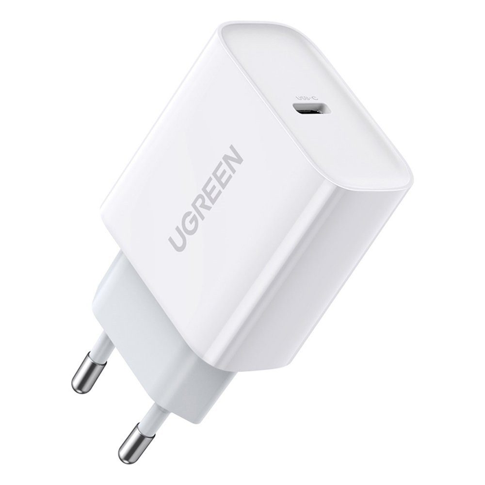 UGREEN Schnellladegerät Steckernetzteil Ladeadapter USB-Ladegerät (3000.0 mA, Spar-Set, 1-tlg., 5 x 4,3 x 2,4 cm kompakt, 20 W, PD 3.0, QC 4.0+, USB-C, Schutzsystem)