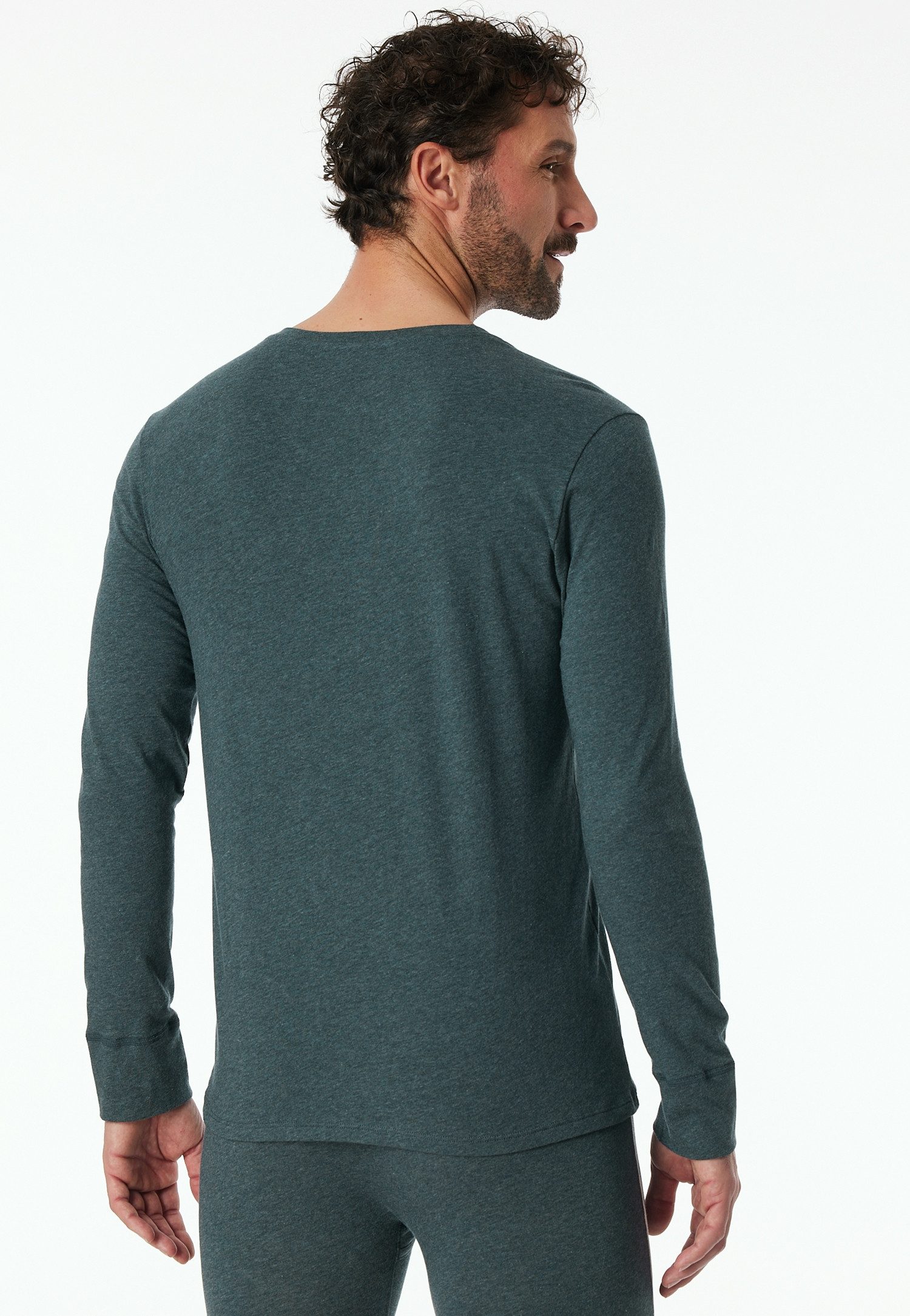 Schiesser Langarmshirt Comfort Fit mit Kontraststreifen auf den Schultern