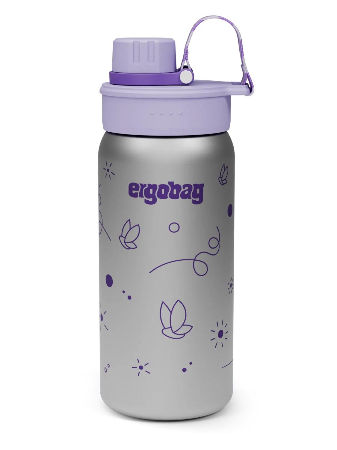 ergobag Trinkflasche Edelstahl Trinkflasche, auslaufsicher und kohlensäuregeeignet