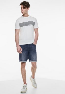 STREET ONE MEN Regular-fit-Jeans in dunkelblauer Waschung