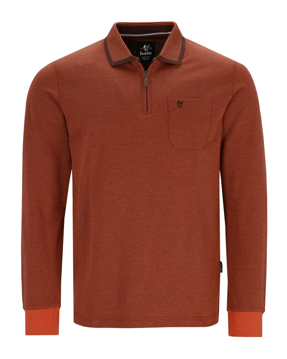 Hajo Poloshirt Poloshirt in Zick-Zack Jacquard - stay fresh-Qualität