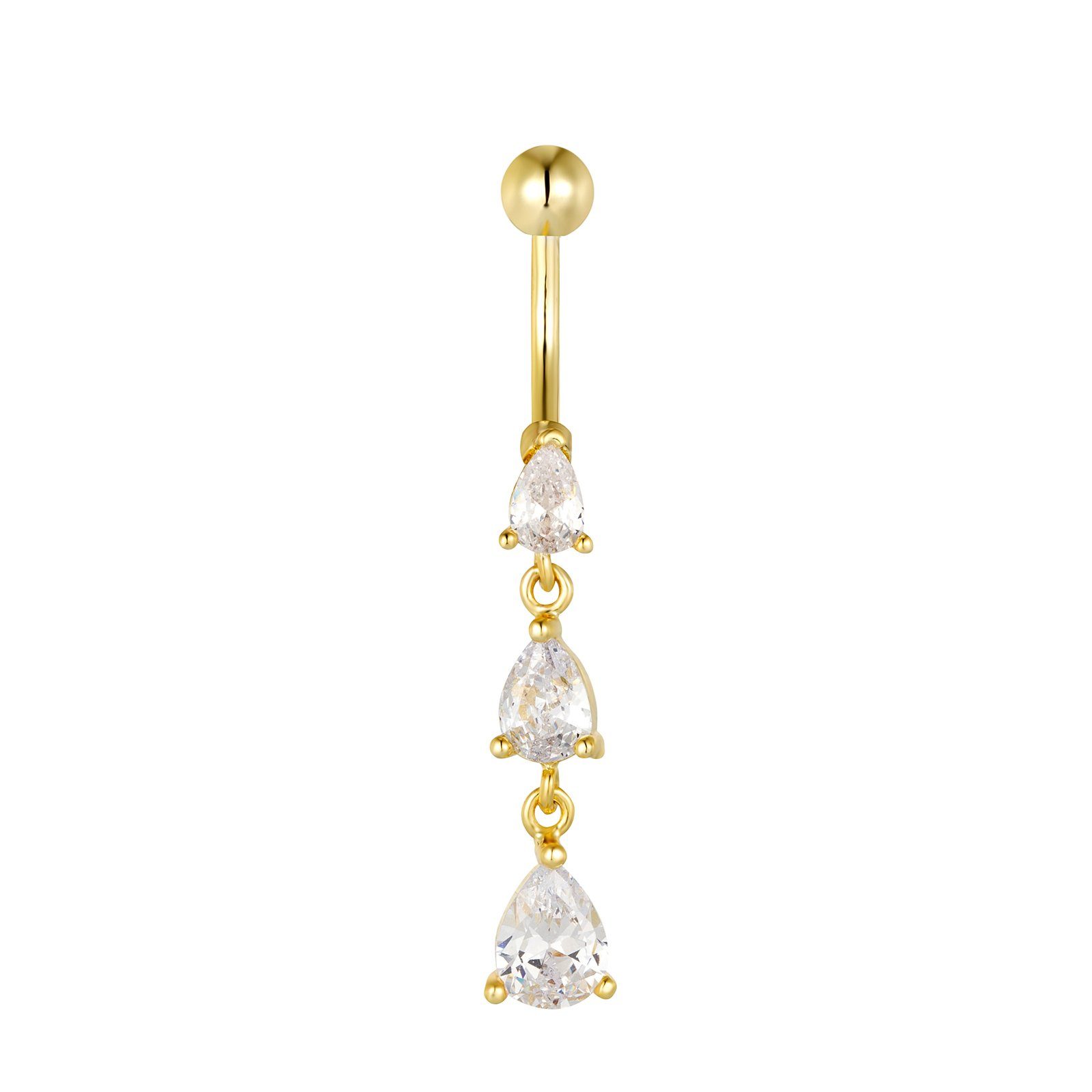 Karisma Schmuck Bauchnabelpiercing Edelstahl Bananabell Anhänger Drops Verg günstig online kaufen