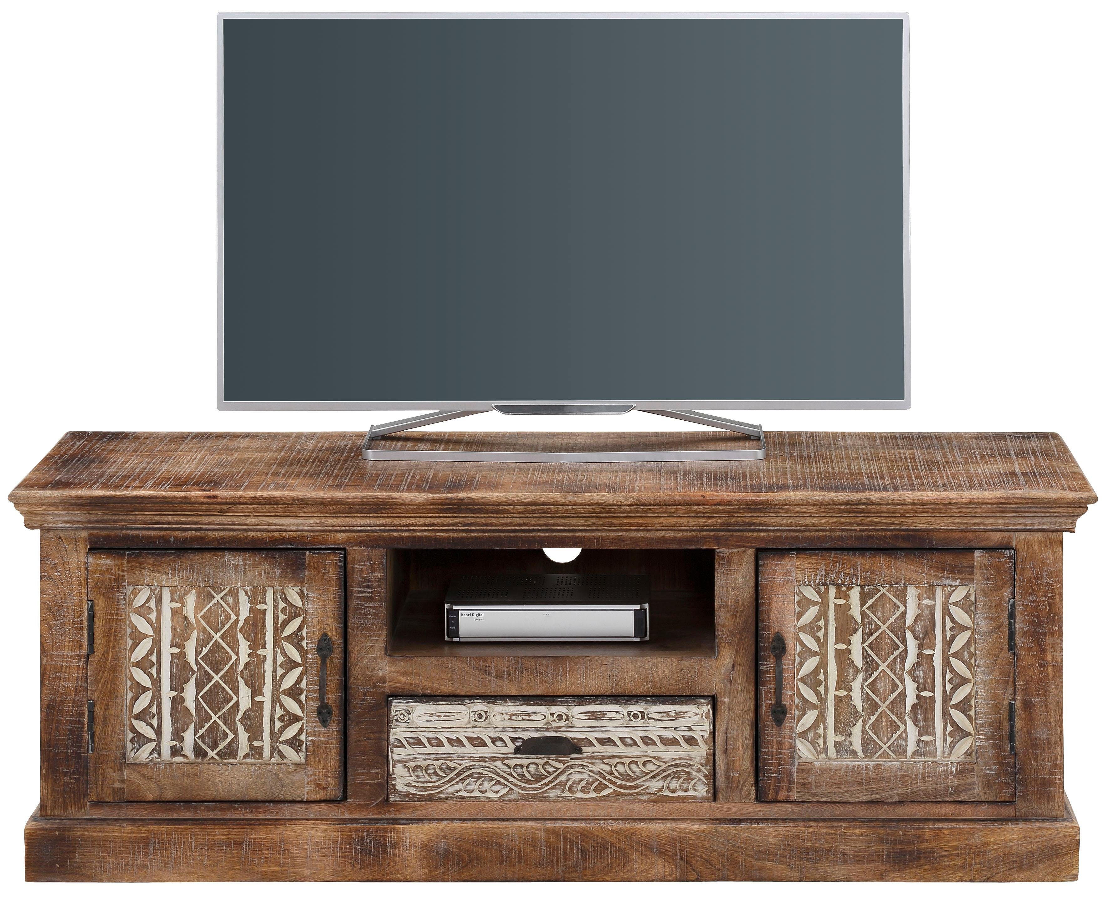 Home affaire Lowboard Maneesh, Kommode aus massivem Mangoholz und Stauraumm günstig online kaufen