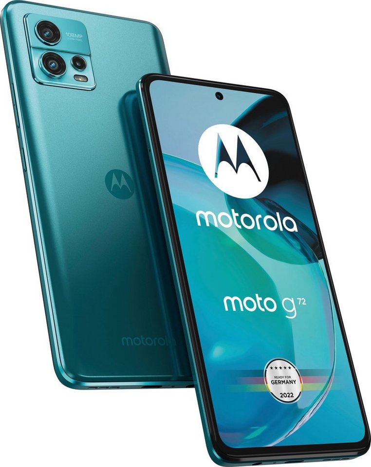 Motorola g72 Smartphone (16,76 cm/6,6 Zoll, 128 GB Speicherplatz, 108 MP  Kamera), Hauptkamera: 108-MP + 8-MP-Ultra-Weitwinkel + 2-MP-Makro und  Frontkamera:16 MP
