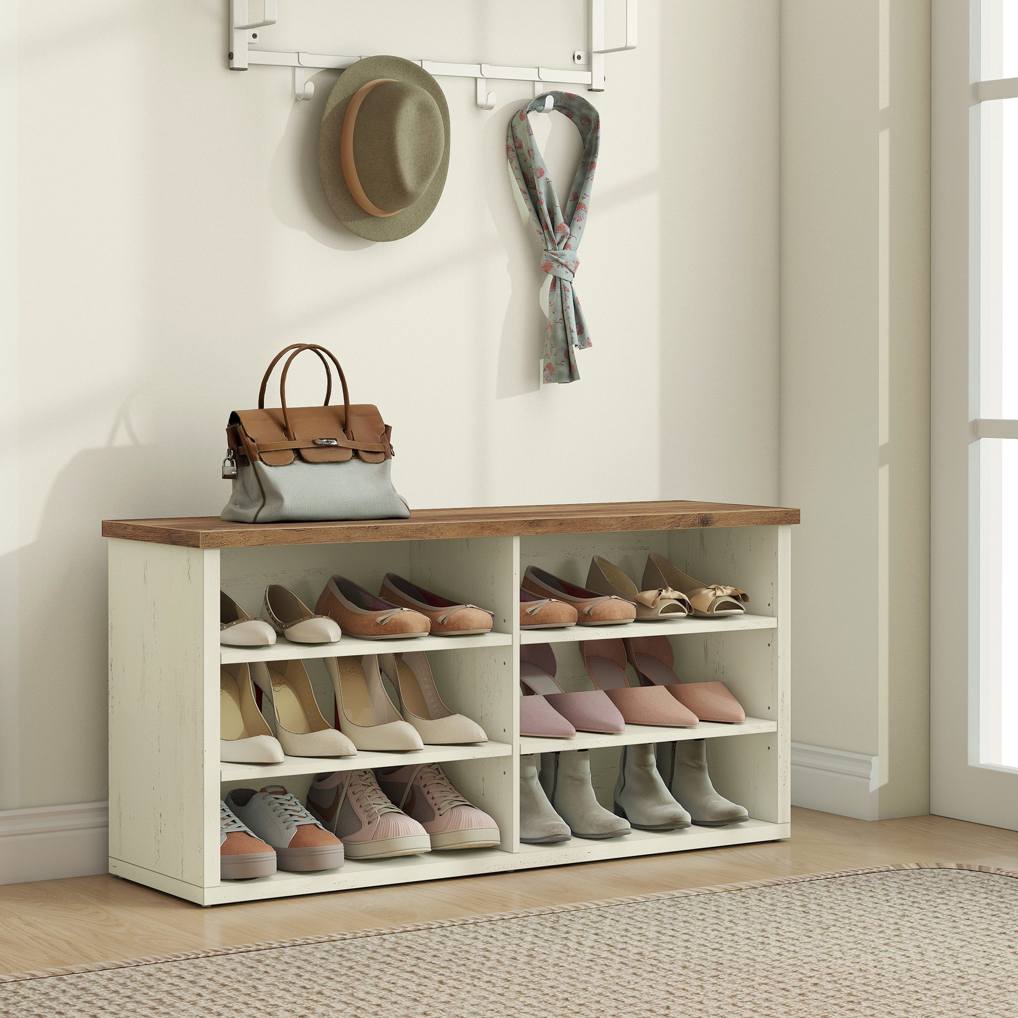 VASAGLE Schuhbank, Sitzbank mit Stauraum, Schuhregal günstig online kaufen