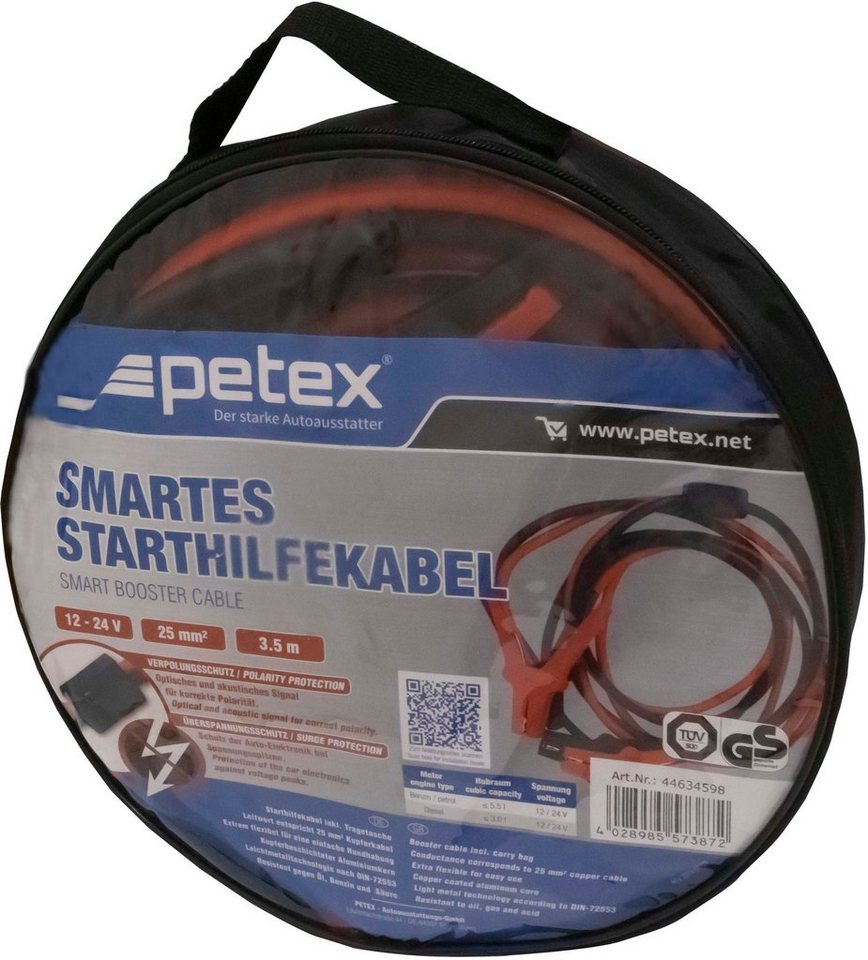Petex Starthilfekabel, (350 cm), 25 mm², Nennspannung: 12 - 24 Volt