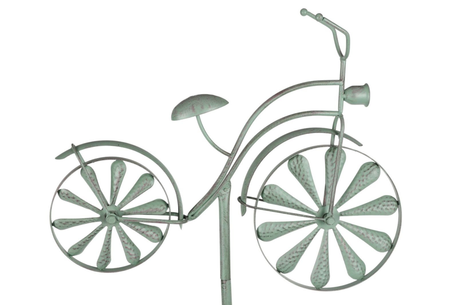 BURI Gartenstecker Gartenstecker Fahrrad Antik-Grün Windrad Windspiel Gartendeko Beetdeko (0-St)