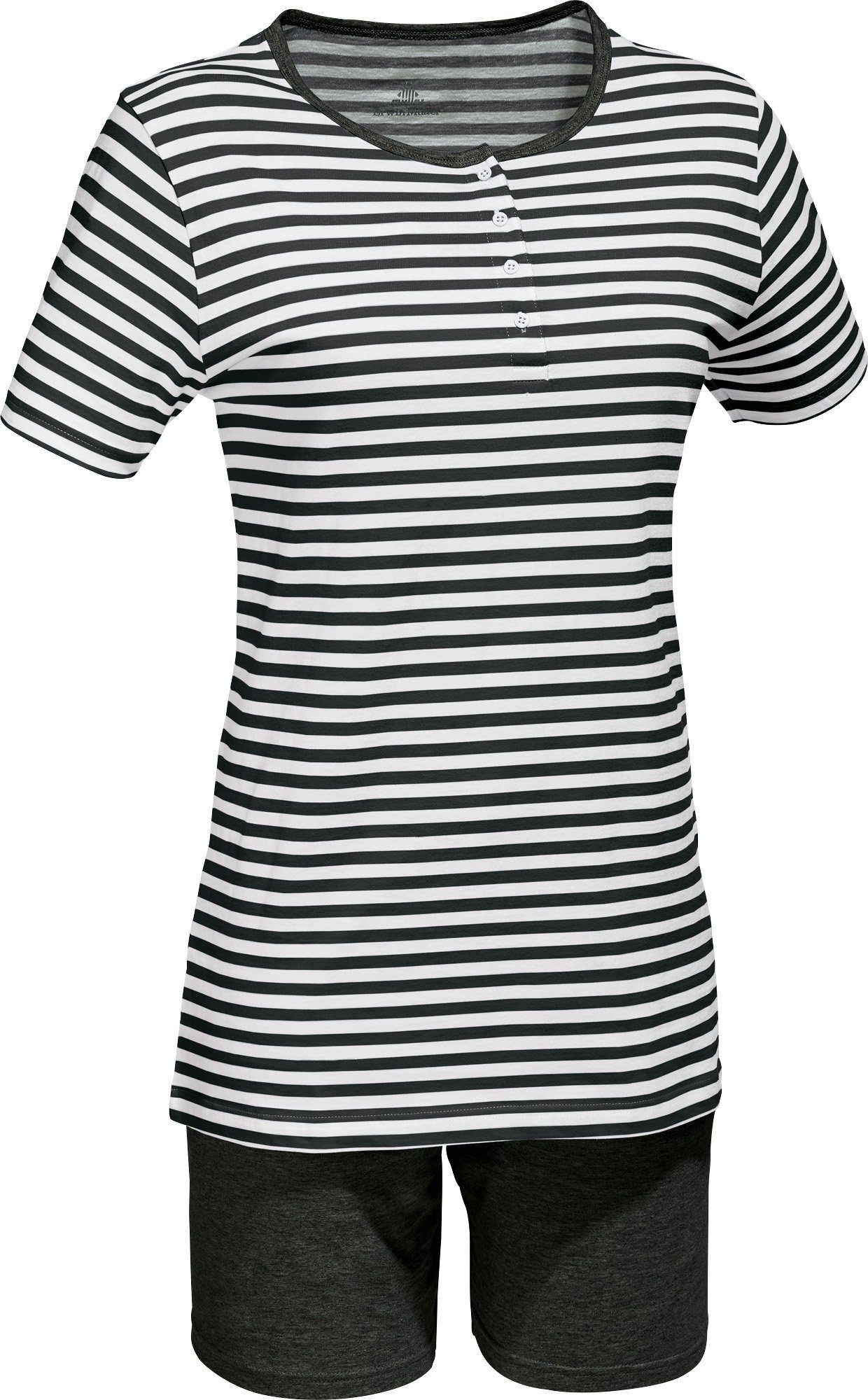 Erwin Müller Pyjama Damen-Shorty Single-Jersey Streifen