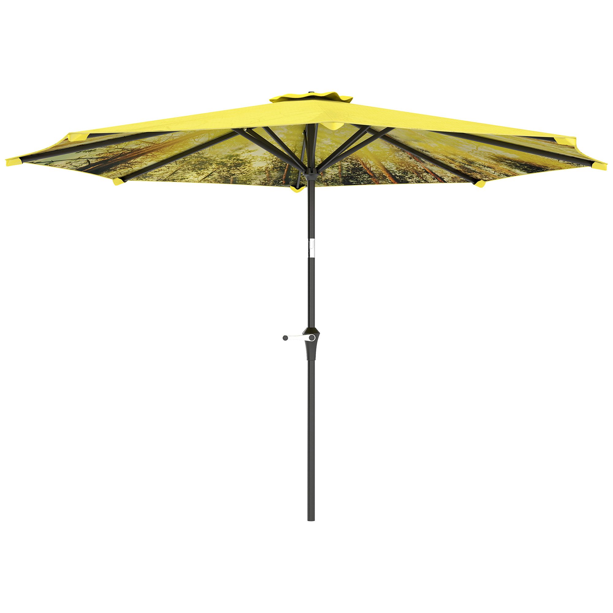 Outsunny Sonnenschirm mit Handkurbel, LxB: 294x294 günstig online kaufen