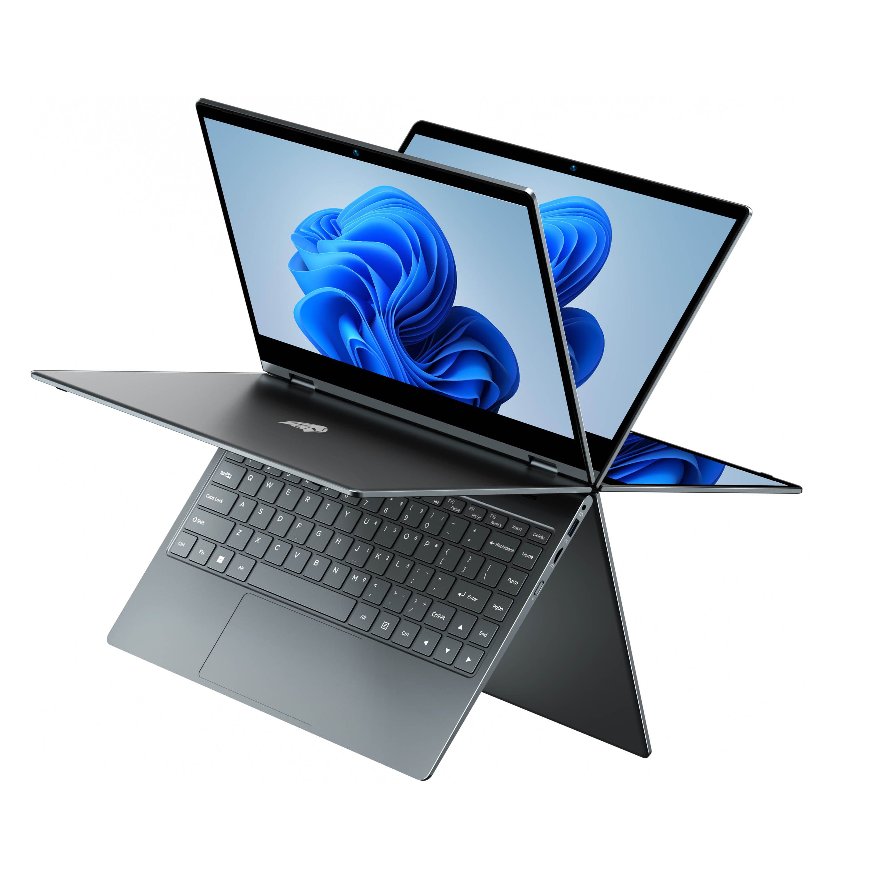 BMAX Y14 Plus 360° Convertible – 14″ FHD-IPS-Touch mit Intel® N150 Notebook (35,56 cm/14 Zoll, Intel Intel® Twin Lake N150 (13. Gen), Integrierte Intel-Grafik der 13. Generation, 16 GB, 512 GB SSD, Flexibles Leichtgewicht für Business, Studium und Homeoff