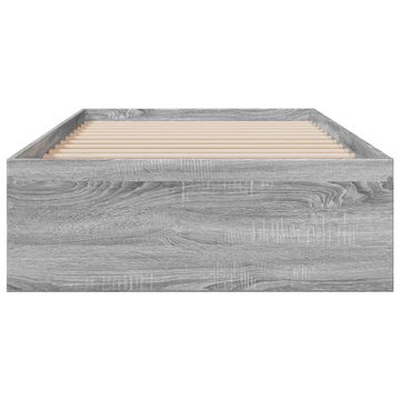 vidaXL Bett Bettgestell mit Schubladen Grau Sonoma 90x190 cm Holzwerkstoff
