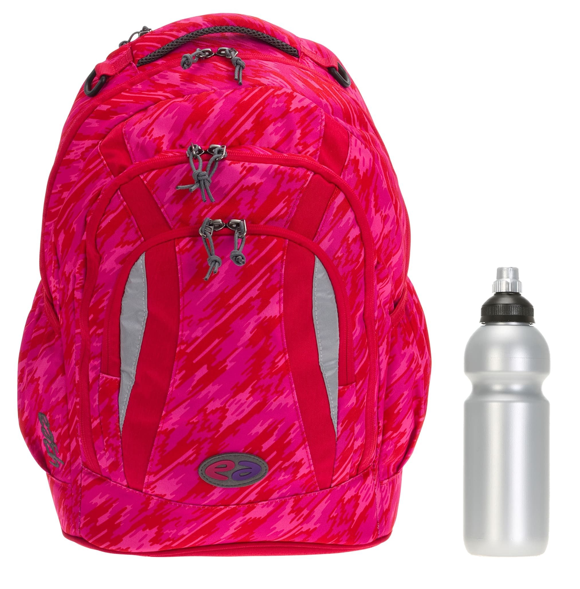 yzea® Schulrucksack Jungen Mädchen ab 3. Klasse Go Bo, Schultasche Schulmappe Rucksack 2 große Fächer mit Brustgurt + Flasche
