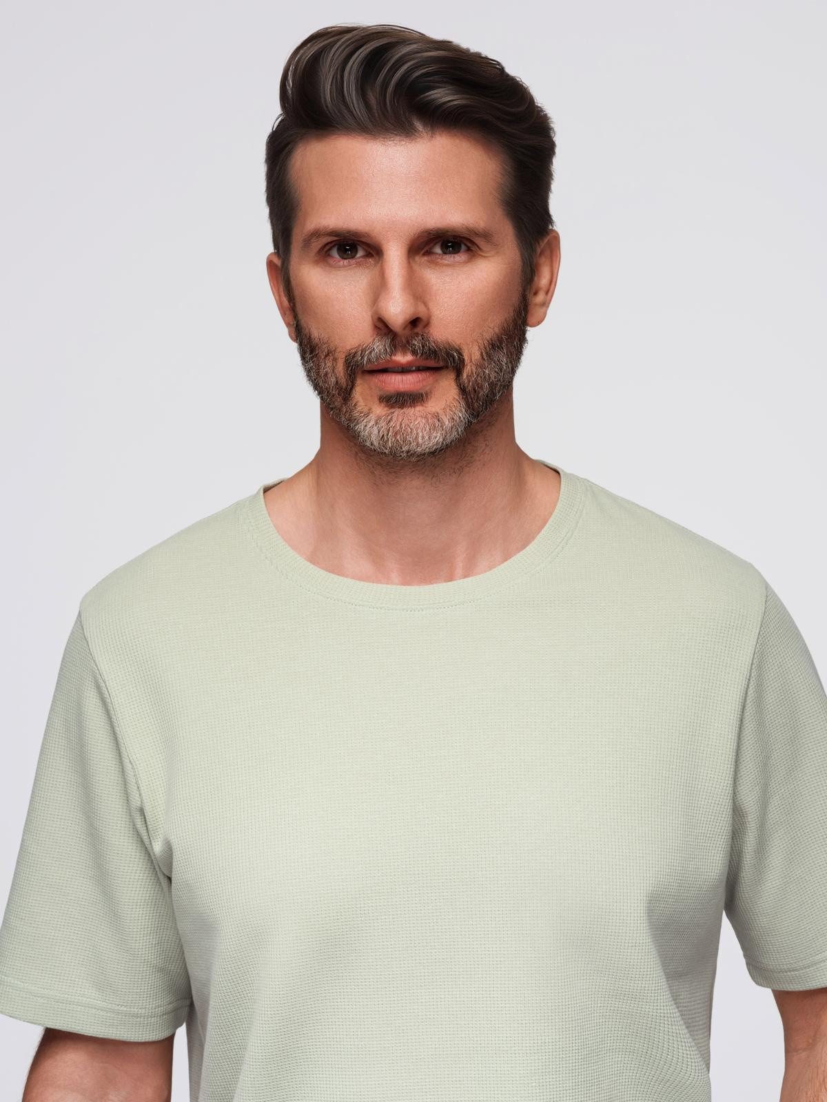 OMBRE T-Shirt T-Shirt mit Waffelstruktur und Rundhalsausschnitt – Bild 3 von 5