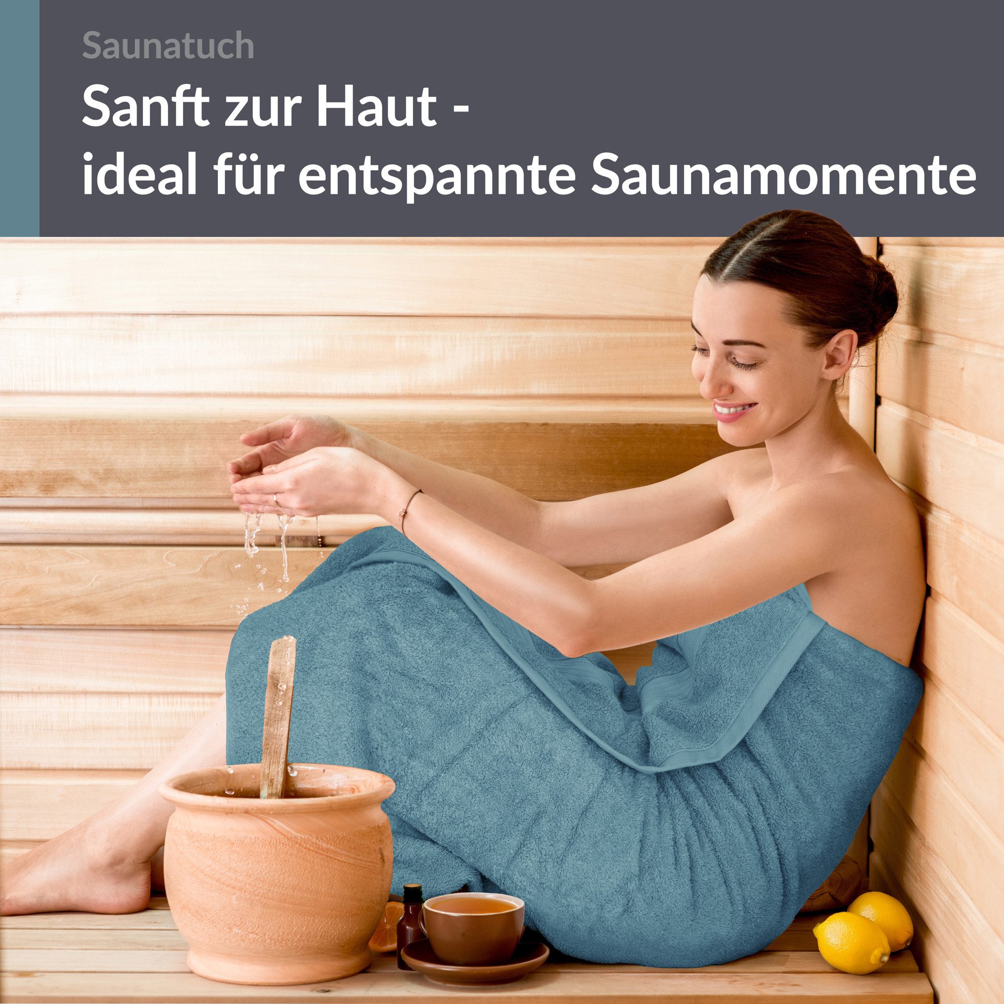 Lashuma Saunatuch XXL Handtuch, Frottee (1-St), Badetuch Damen & Badehandtuch Herren 100x200 cm - Saunahandtuch 80x220 – Bild 4 von 5