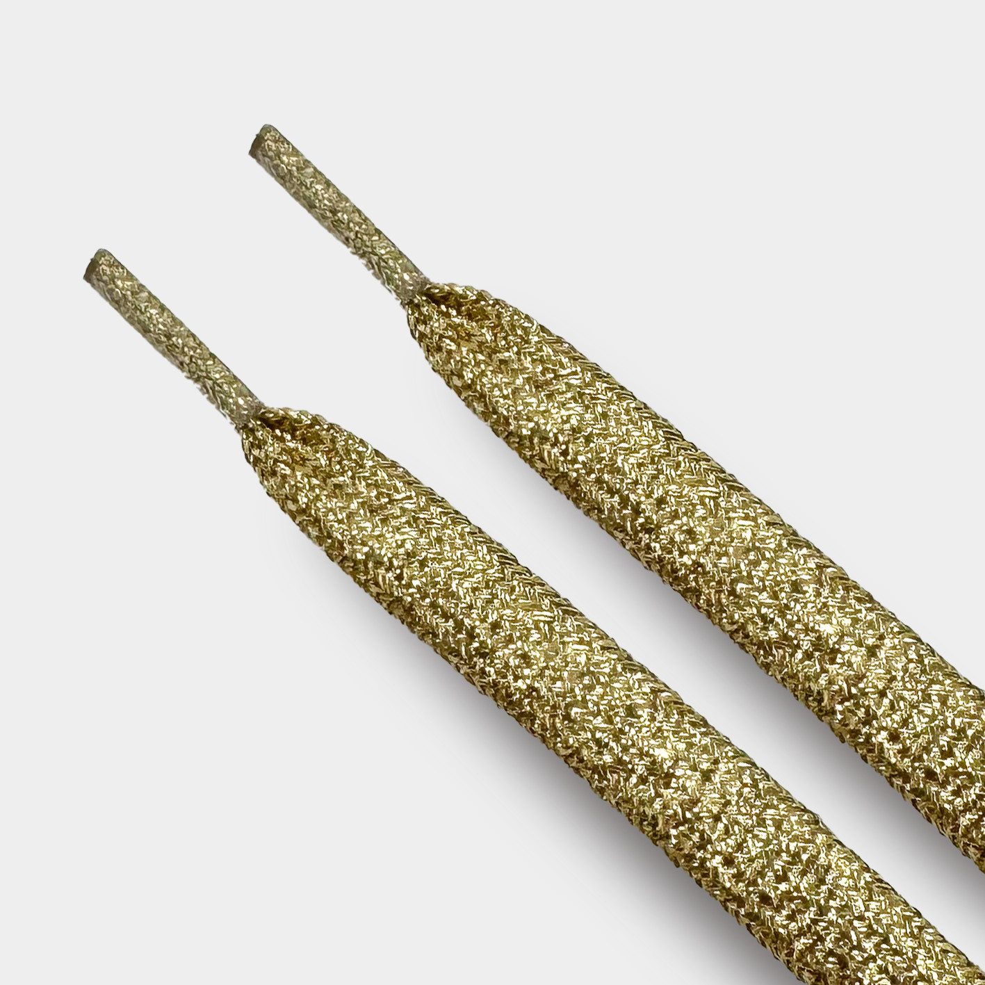 Kicksarchive Schnürsenkel Flache Glitzer Schnürsenkel Glitter Laces Kostüm Silber Bunt Weiß 8mm