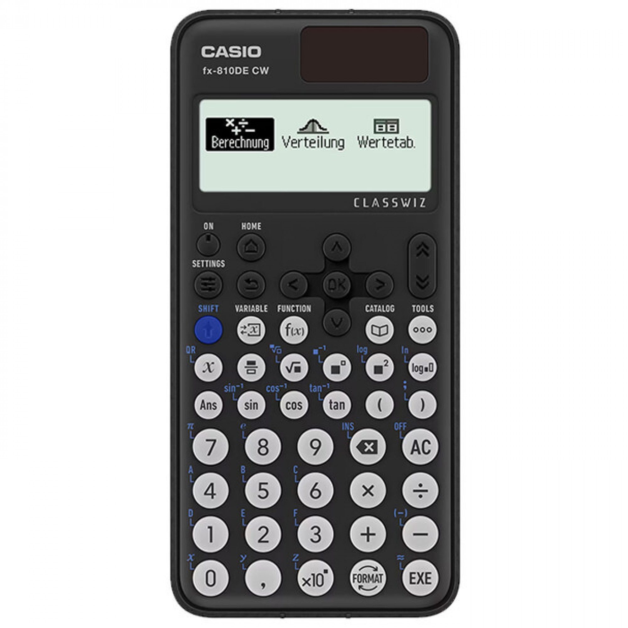 CASIO Taschenrechner fx-810DE CW inkl. Schutztasche Schwarz & Fachbuch (96 Seiten, DIN A5)