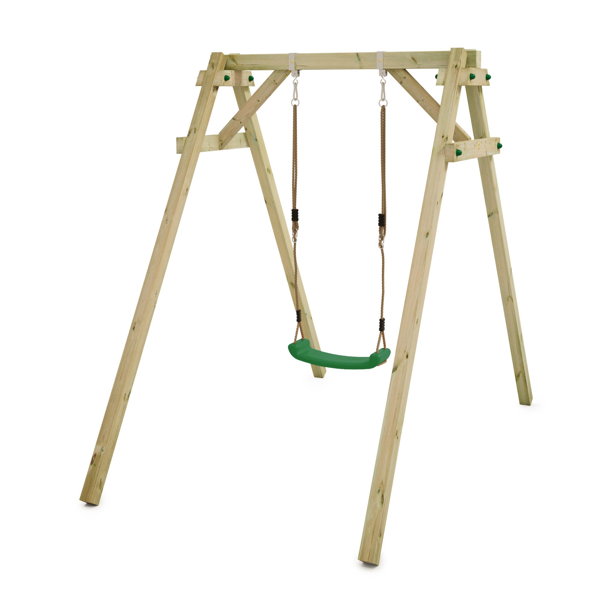 Wickey Einzelschaukel Smart One – Holzschaukel für Kinder mit Einzelsitz, (Fördert Gleichgewicht & Bewegung bei Kindern, Gartenschaukel mit höhenverstellbarem Sitz), Massivholz, wetterfest & langlebig mit 10-Jahren Garantie*