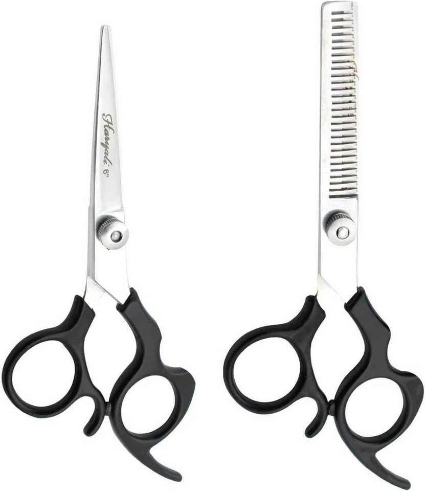 Haryali London Haarschere Friseur-Friseurschere und Friseur-Effilierschere-Set 15.2 cm, (2 in 1, 2-tlg., 1x Effilierschere, 1x Schneideschere), Professionelles Friseurscheren-Set