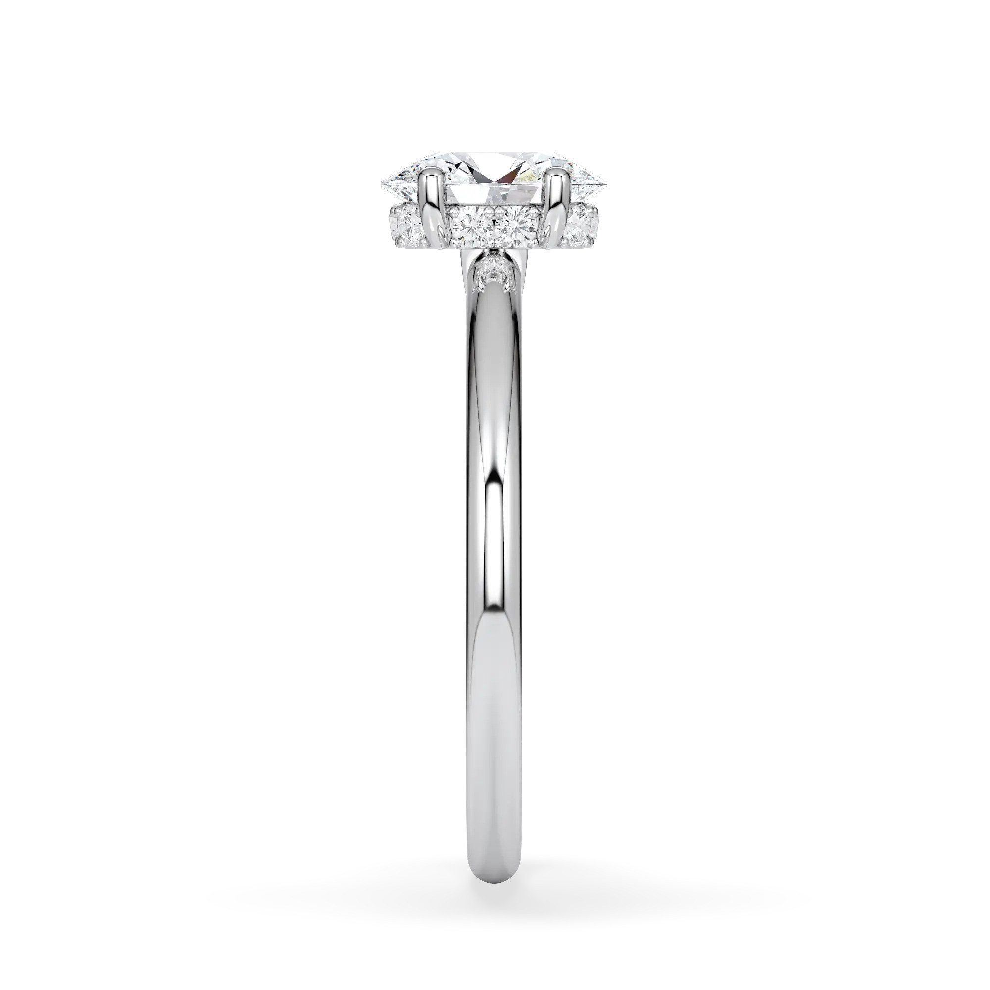 Adam & Eve Diamantring 750/- Gold - großer Diamant 1,00ct + 12 x 0,07ct Brillanten (Verlobungsring + Ringbox, LAB02 Diamantring), Lab Grown Diamonds - Nachhalti – Bild 4 von 5