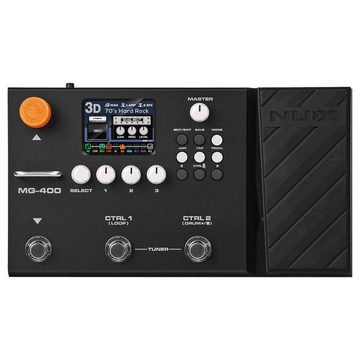 Nux E-Gitarre MG-400 Multi-Effektgerät für Gitarre mit Kabel, Effektgerät, Inkl Netzteil