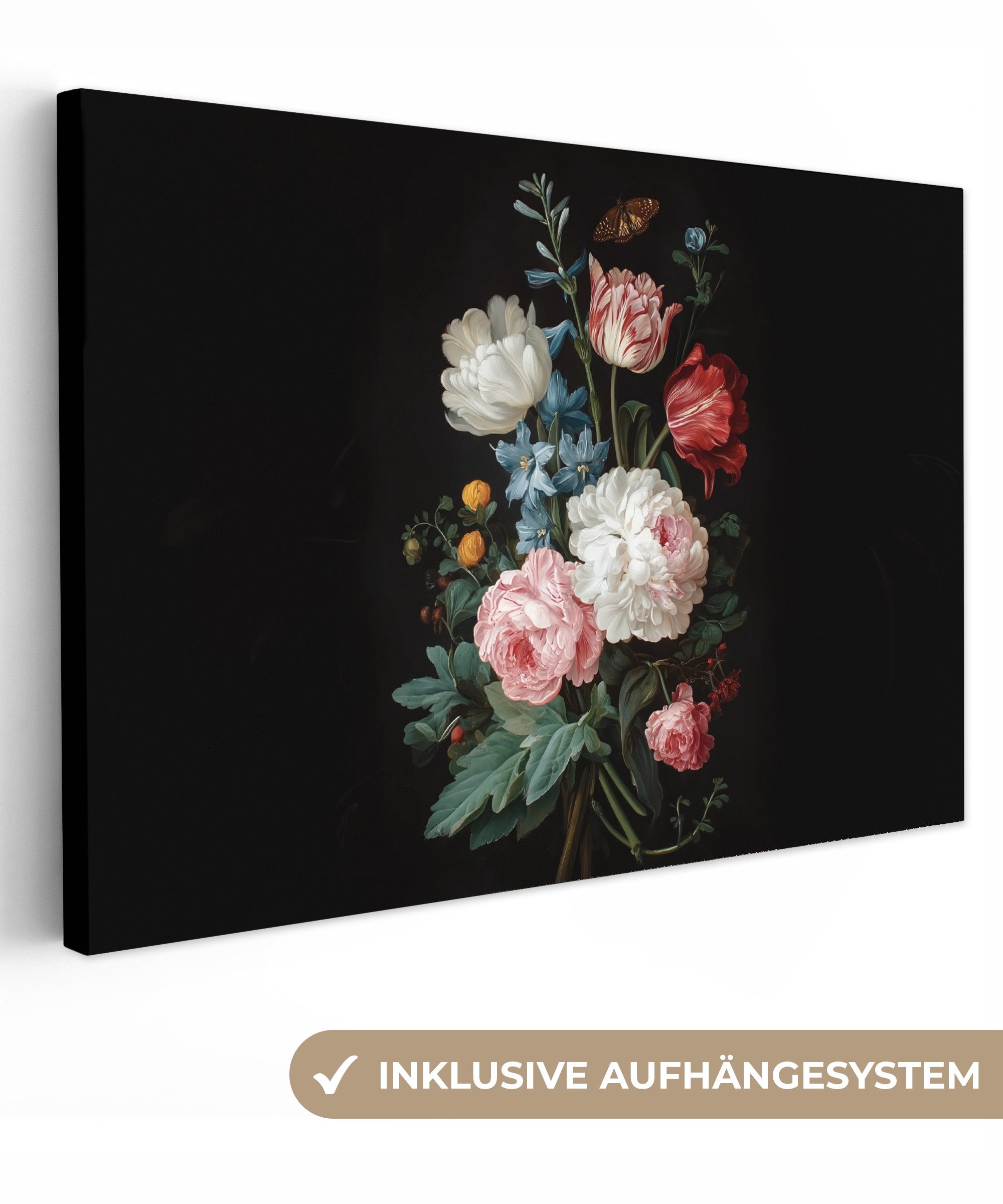 OneMillionCanvasses® Leinwandbild Blumenstrauß - Bunt - günstig online kaufen