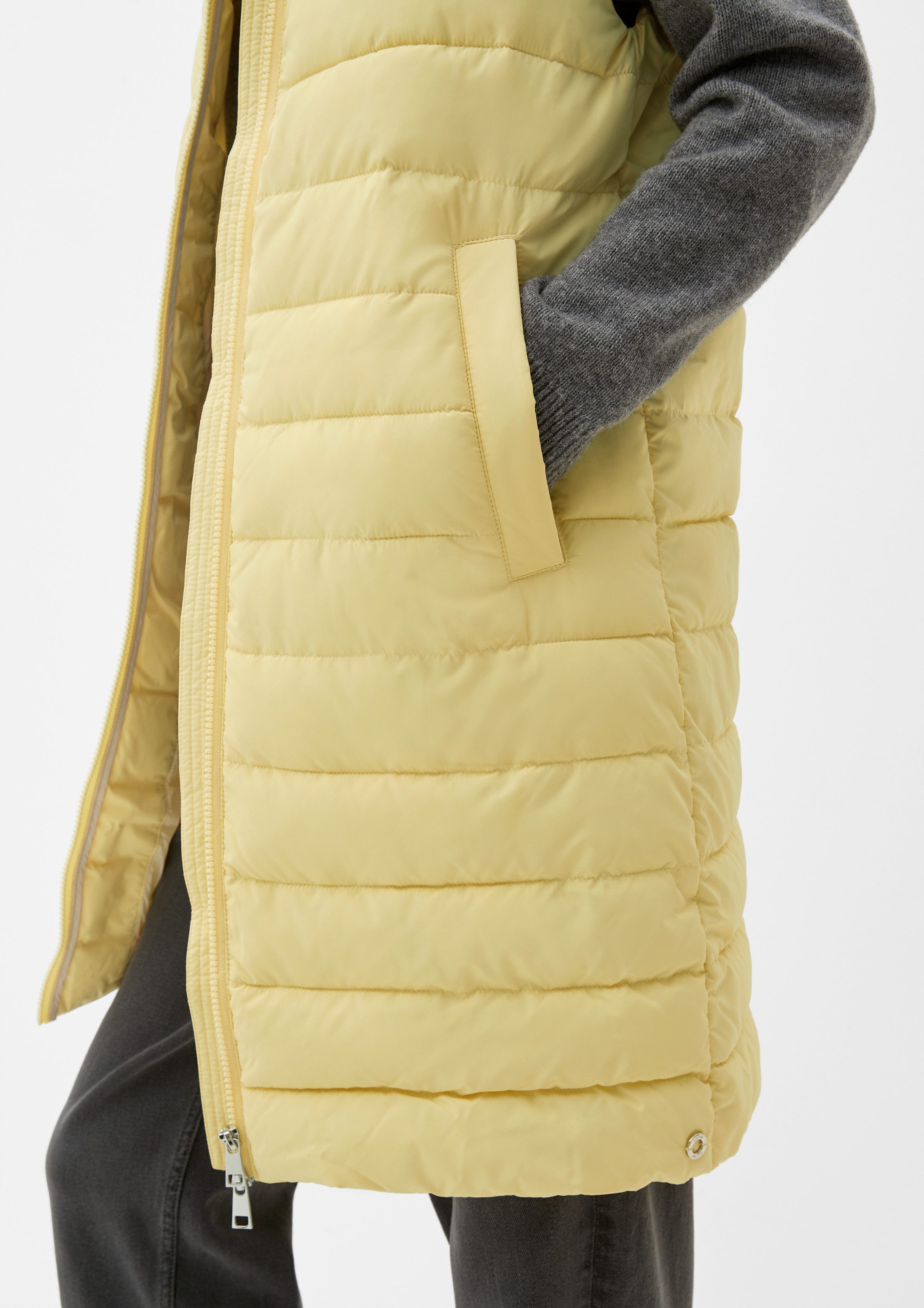 s.Oliver Outdoorjacke Outdoor-Weste Steppweste mit Kapuze