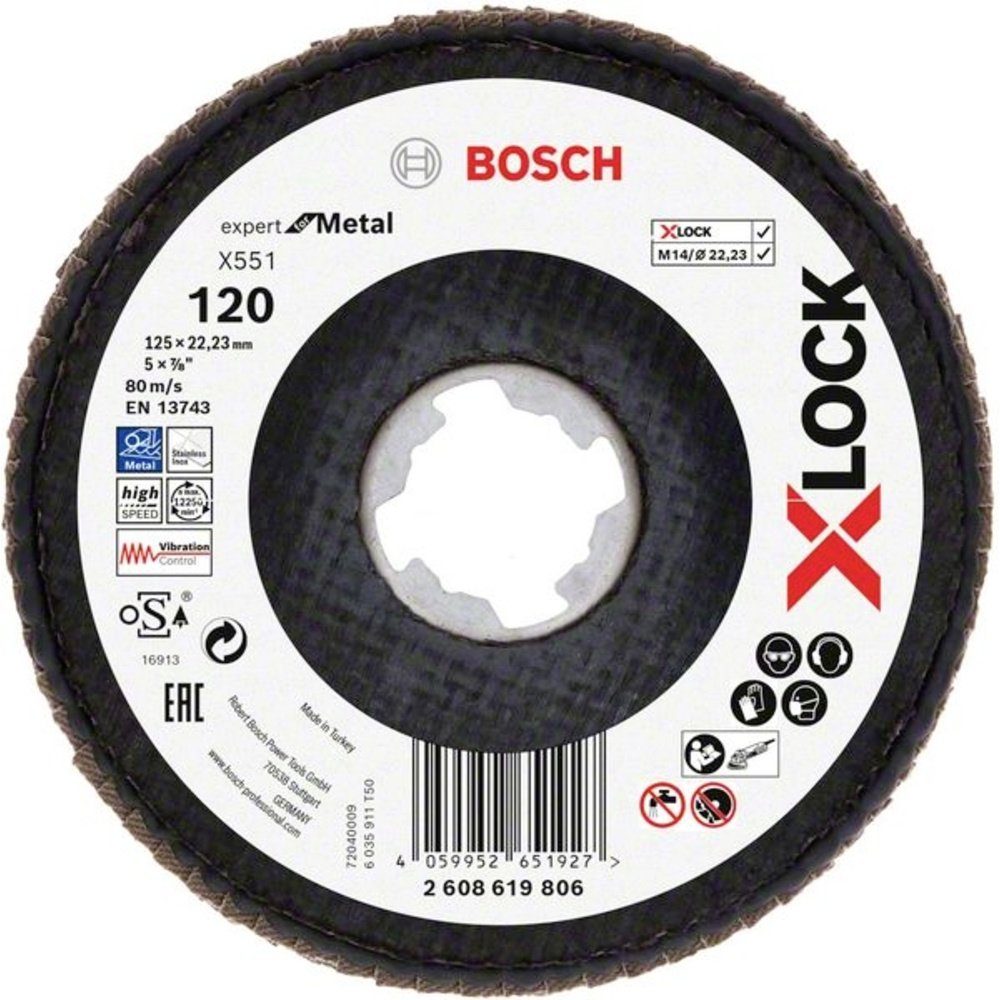 2608619806 Durchmesser Schleifscheibe Accessories Fächerschleifscheibe Professional Bosch Bosch X551 125