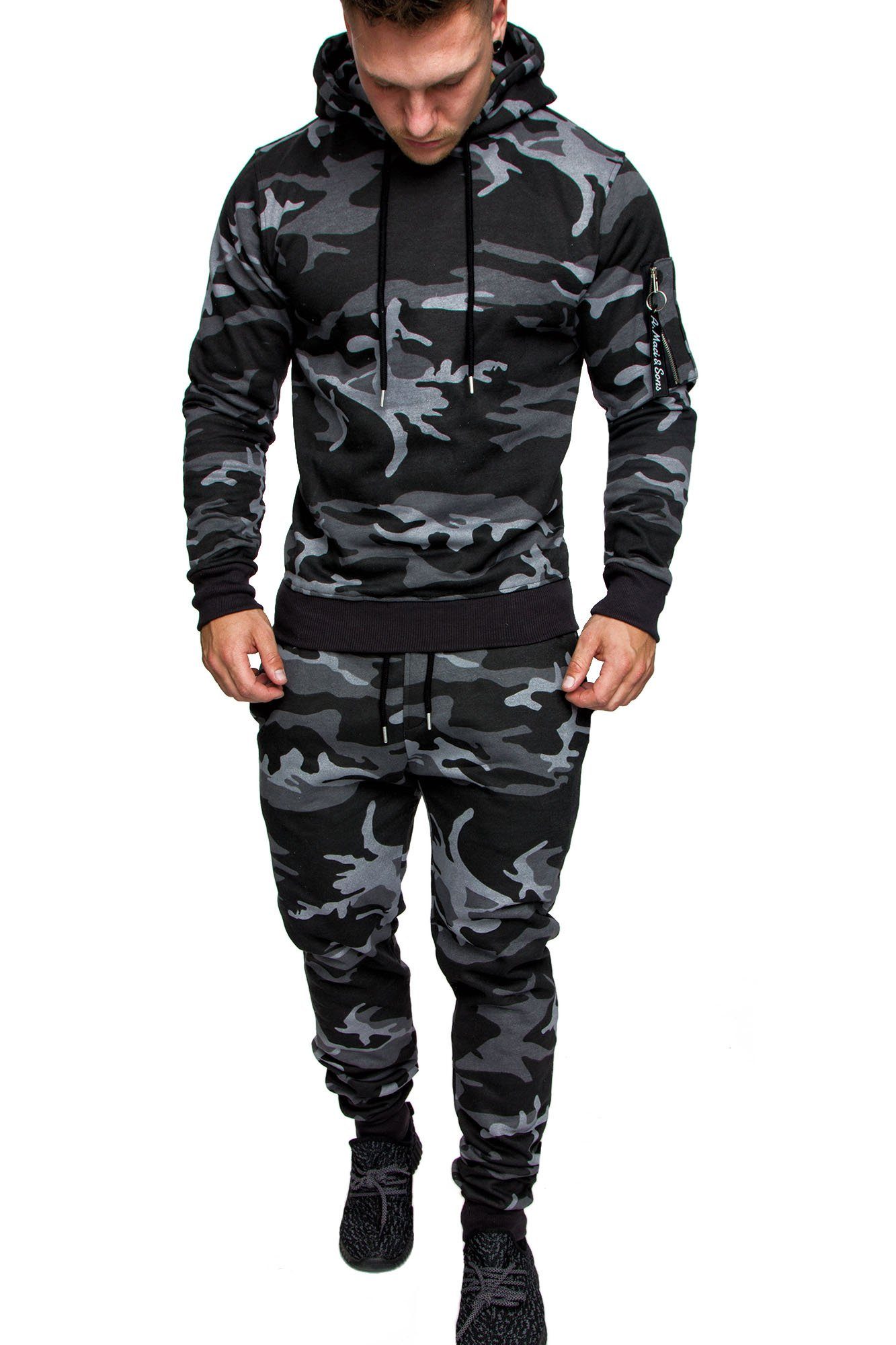 Amaci&Sons Trainingsanzug TOLEDO, Herren Cargo Stil Sportanzug Jogginganzug Sporthose Hoodie