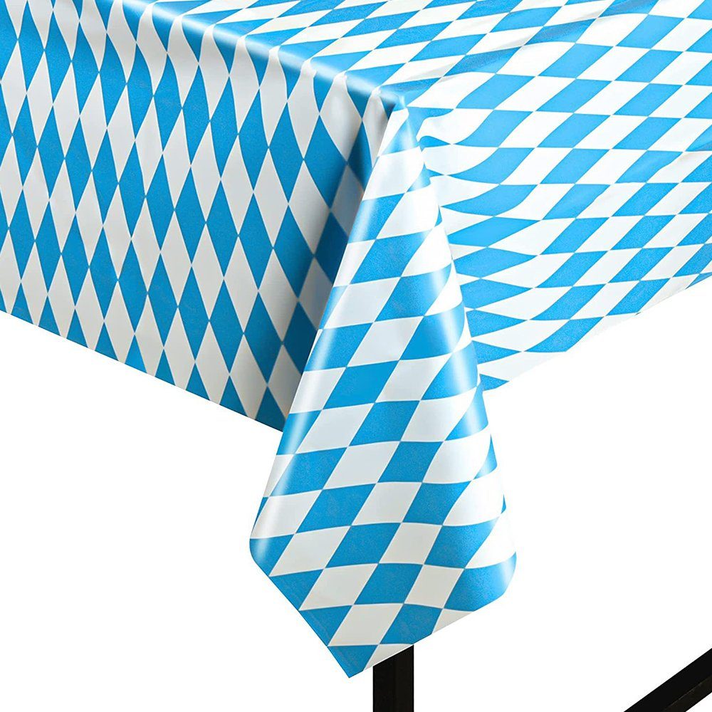 FELIXLEO Tischdecke Tischdecke 2STK blaues QuadratBierzeltgarnitur TischdekoDeko130x220cm