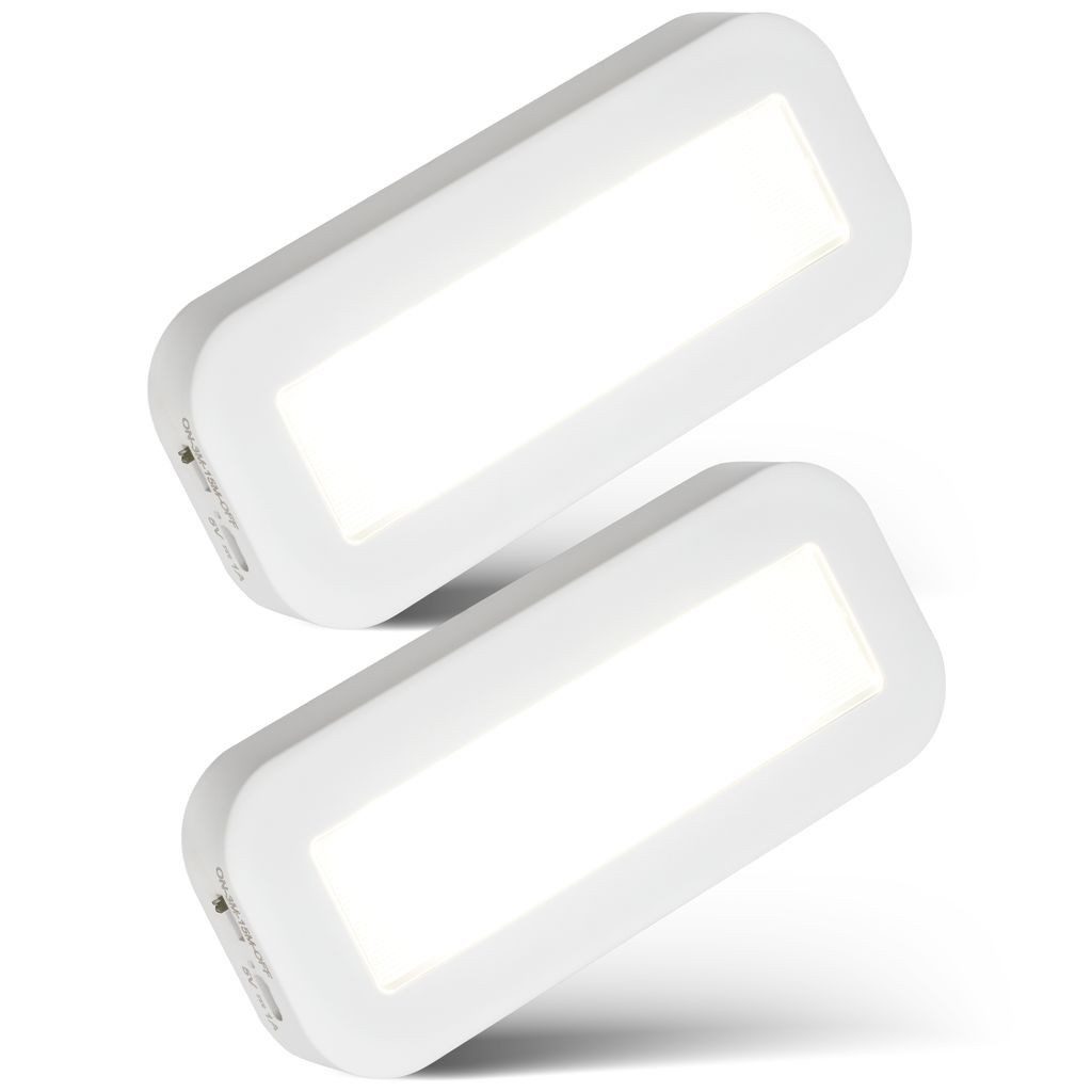 Briloner Leuchten LED Unterbauleuchte LED Unterbauleuchte kabellos Akku USB-C, LED fest integriert, 4000K - Neutralweiß, 15x6,5x2 cm, 2er-Set, Küche, Schrank, Treppe, Küchenlampe