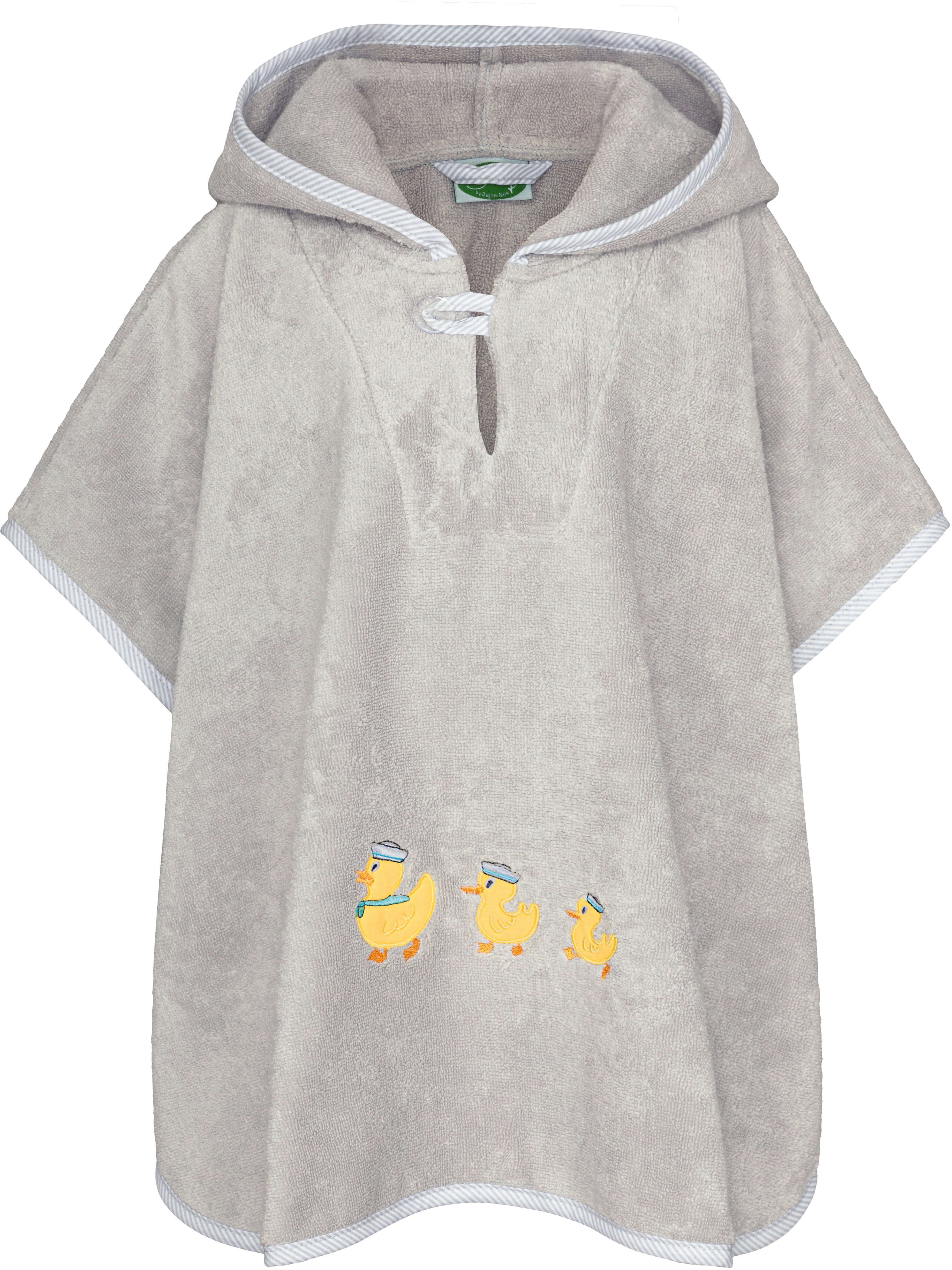 Smithy Badeponcho Ente aus Premium Baumwolle, Baumwoll-Frottee, Druckknopf am Armloch