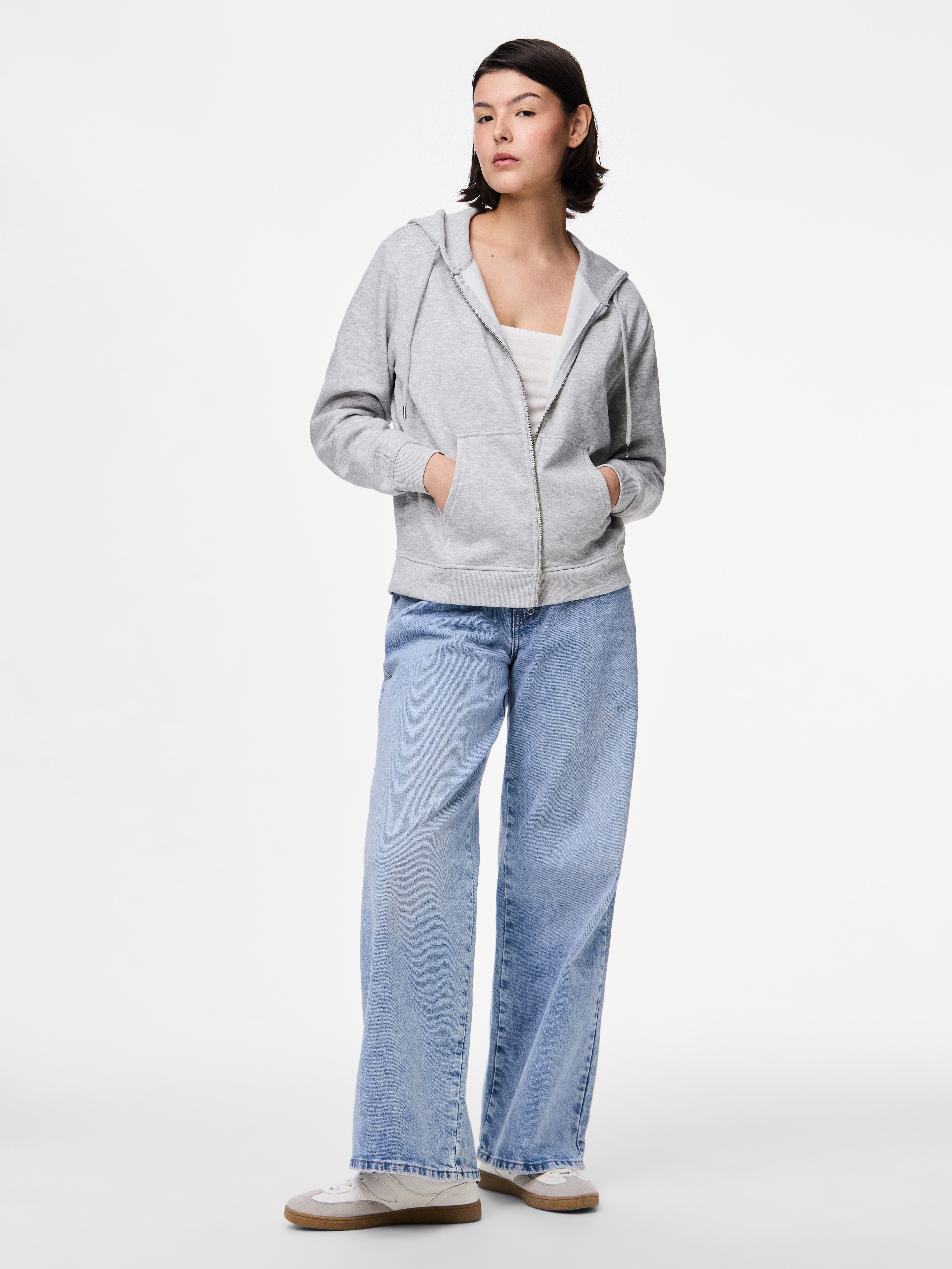 pieces Kapuzensweatshirt PCCHILLI LS ZIP HOODIE NOOS BC