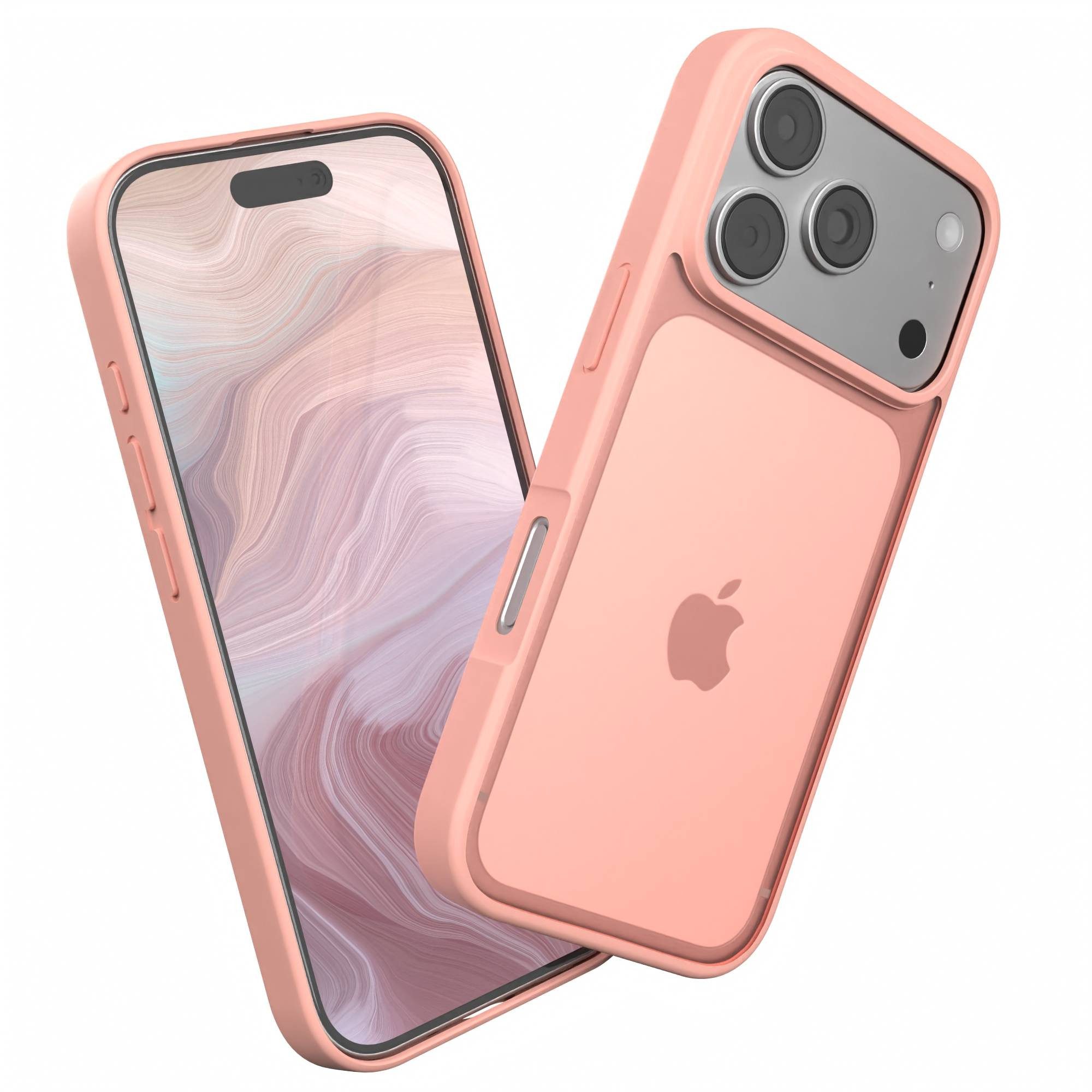 EAZY CASE Handyhülle Outdoor Case für Apple iPhone 17 Pro 6,3 Zoll, Schutzhülle Outdoor Case robust stoßfest Back Cover helles Pink