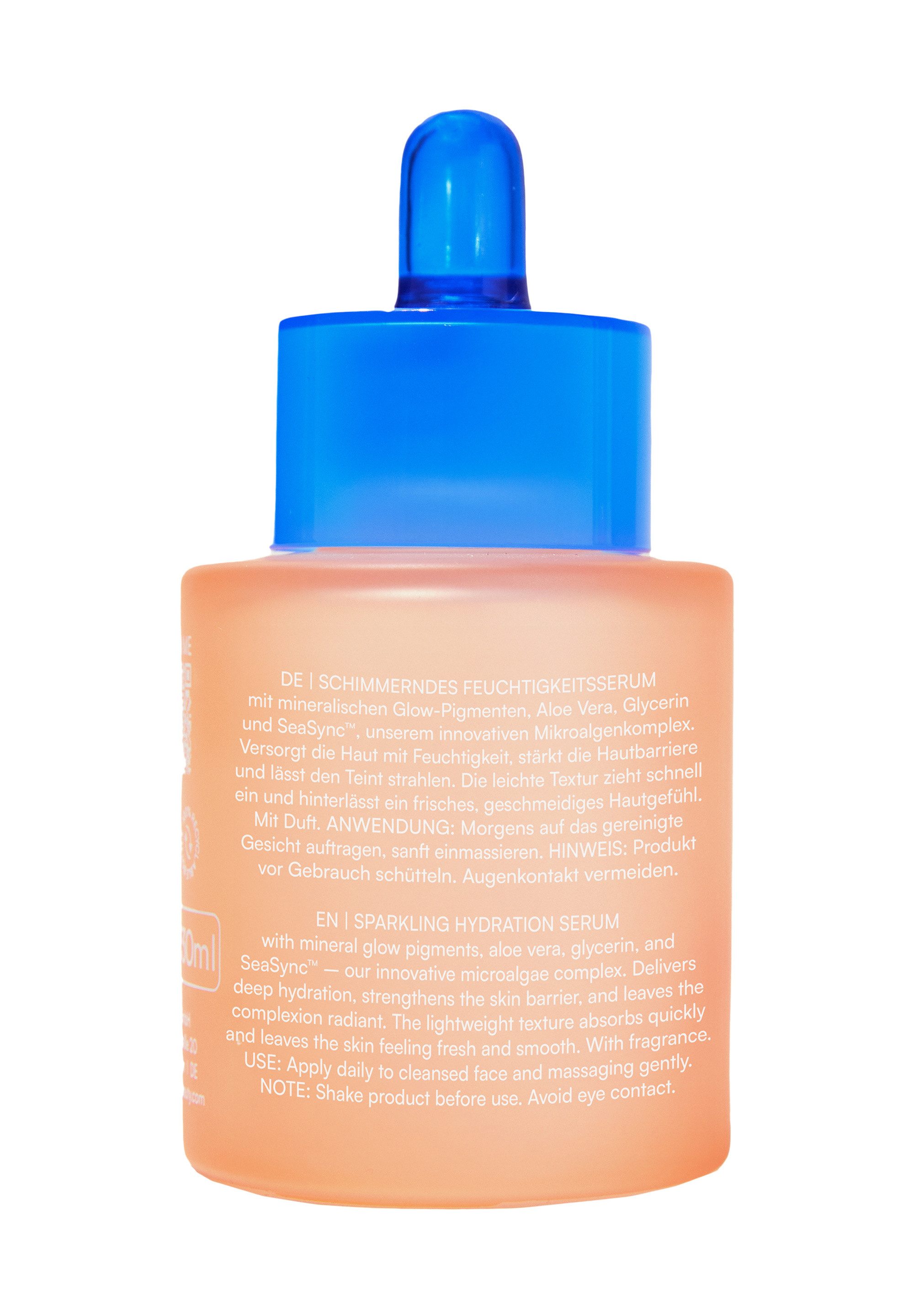 salted. Gesichtsserum Schimmerndes Serum Glamour Glow, Schimmerndes Serum mit Glow-Pigmenten, Glycerin und SeaSync.