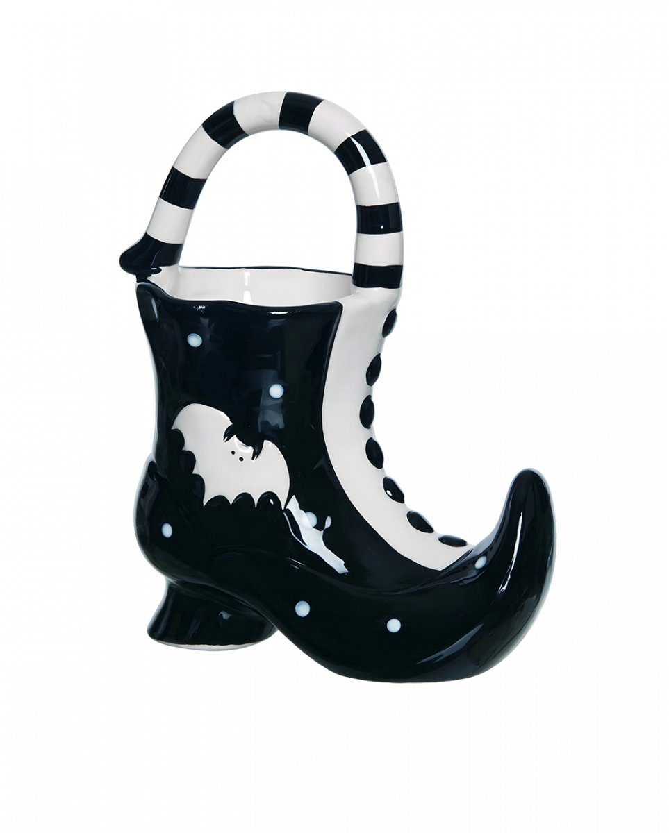 Dekofigur Hexenstiefel als Süßigkeitenschale für Halloween 2