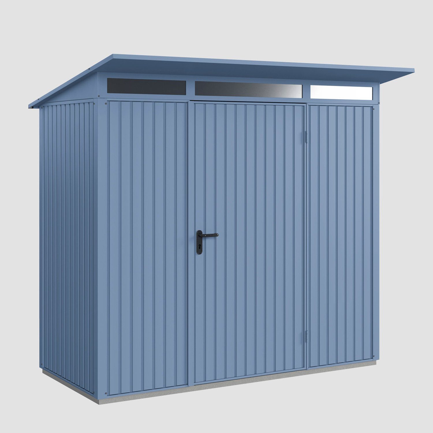 Hörmann Ecostar Gerätehaus Metall-Gerätehaus Trend mit Pultdach Typ 1, 1-flüglige Tür