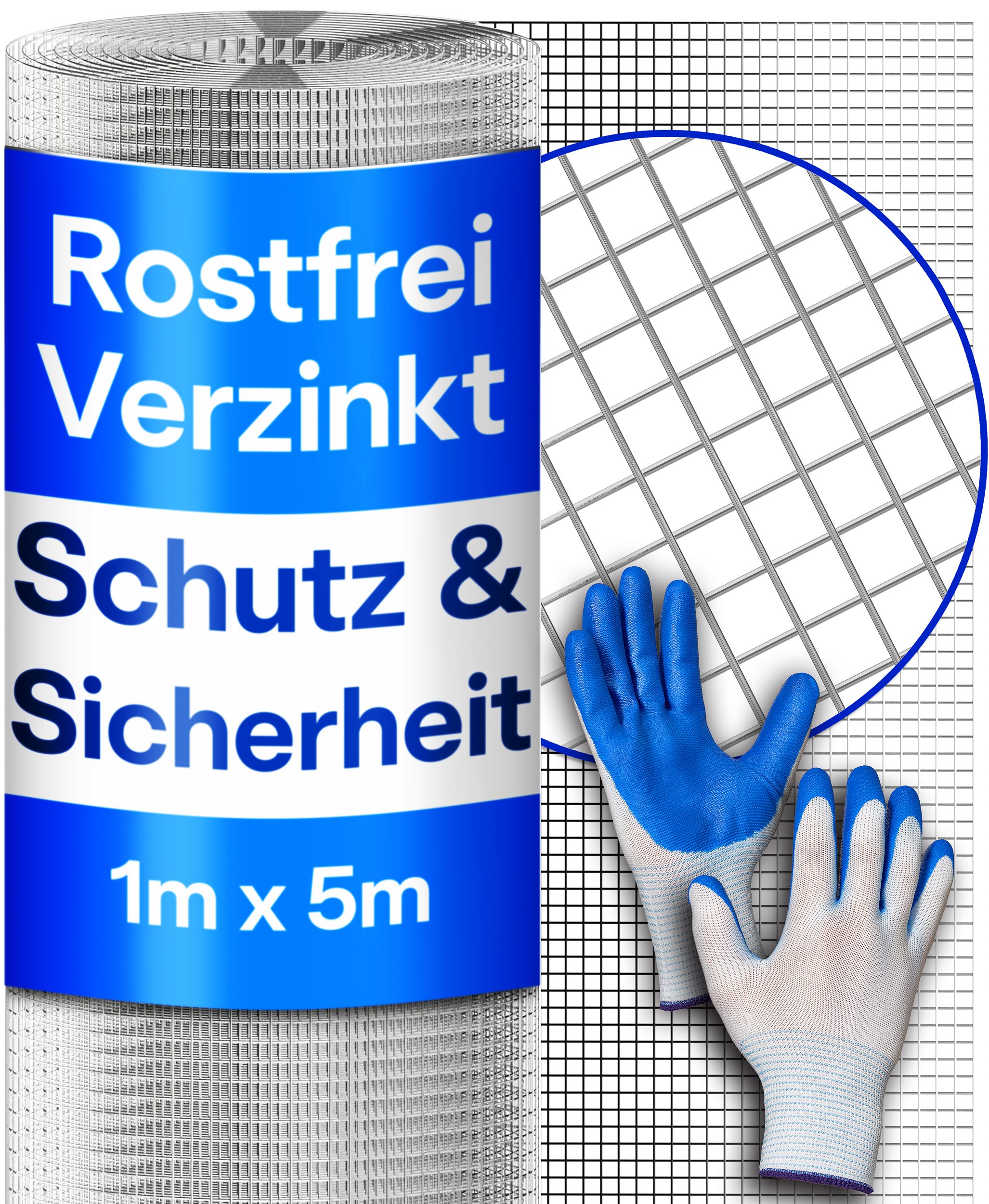 Prowiste Volierendraht Drahtgitter Feinmaschig – Rostfreies Maschendraht & Wühlmausgitter, (Einzelartikel, 1-St), Langlebiges Mäusegitter, Volierendraht & Hasendraht – Kaninchendraht