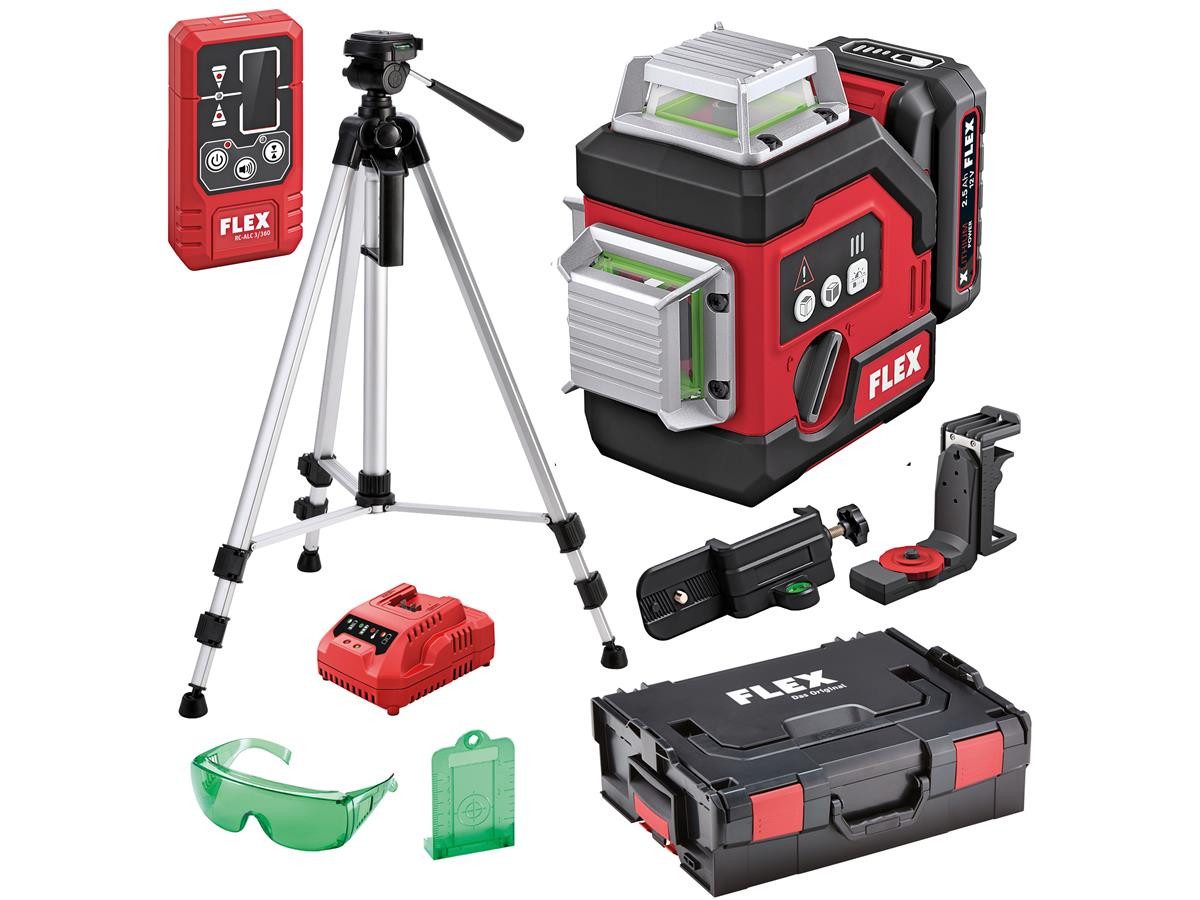 Flex Kreuzlinienlaser ALC 3/360-G/R 12 Set Stativ & Empfänger