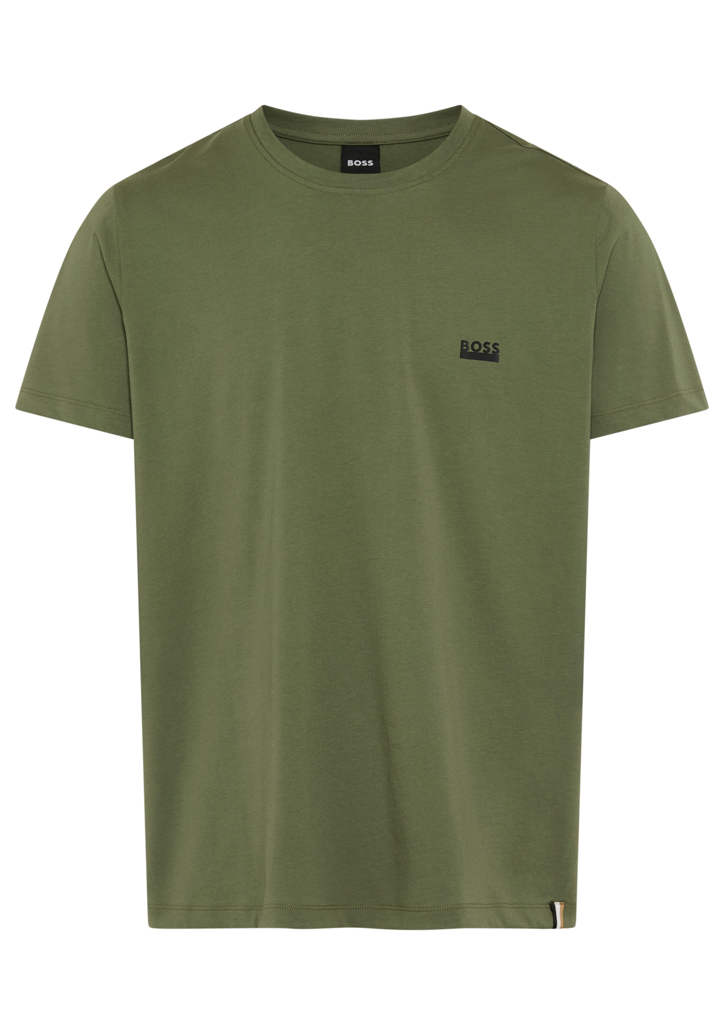 BOSS T-Shirt Rundhals, Jersey, kleines Logo, regular fit günstig online kaufen