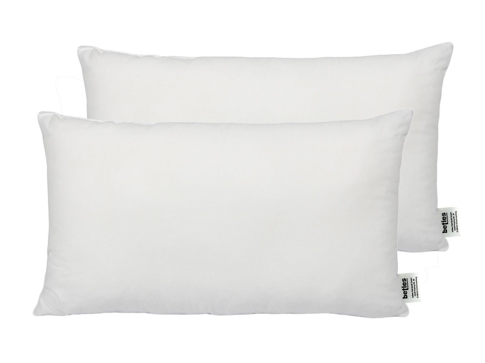 beties Kunstfaserkopfkissen PublikFree, Füllung: 100% Polyester Faserbällchen, Bezug: Baumwolle, Seitenschläfer, Rückenschläfer, Bauchschläfer, 2 Stück, Kissenfüllung ca. 30x50 cm Polyester-Faserbällchen