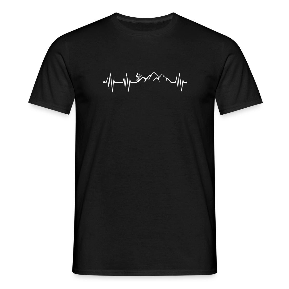 Spreadshirt T-Shirt Mountainbike EKG Fahrrad Bike Berge Männer T-Shirt (1-tlg)