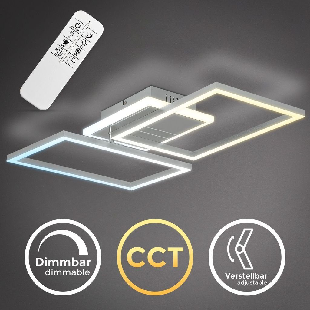 B.K.Licht Deckenleuchte BKL1440, Dimmfunktion, LED fest integriert, LED-Deckenlampe dimmbar Frame schwenkbar CCT Farbtemperatur