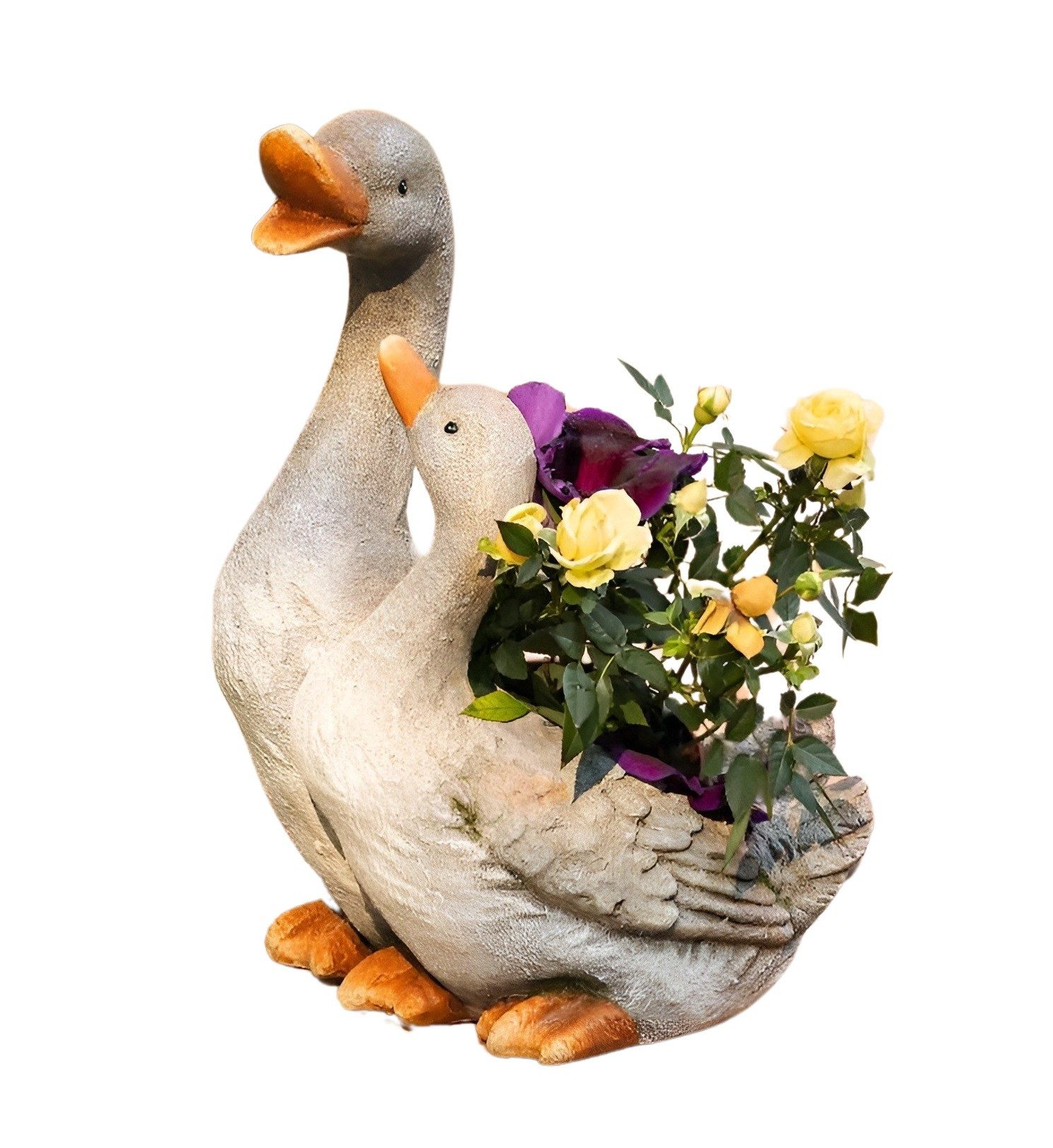 Dekoleidenschaft Blumentopf "Gänsepaar" aus Polyresin, wetterfest, günstig online kaufen