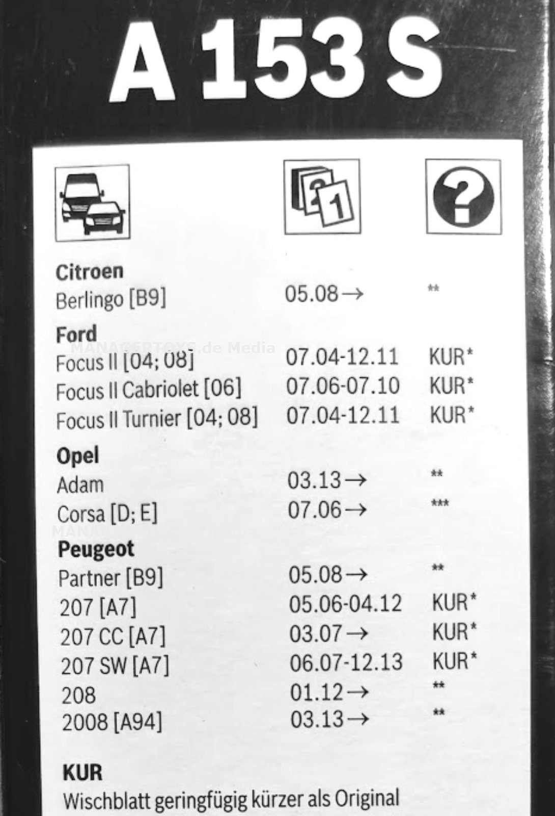 Bosch Automotive Scheibenwischblätter AEROTWIN A 153 S AM468S Scheibenwischer Wischerblätter Set 3397014153 – Bild 2 von 5