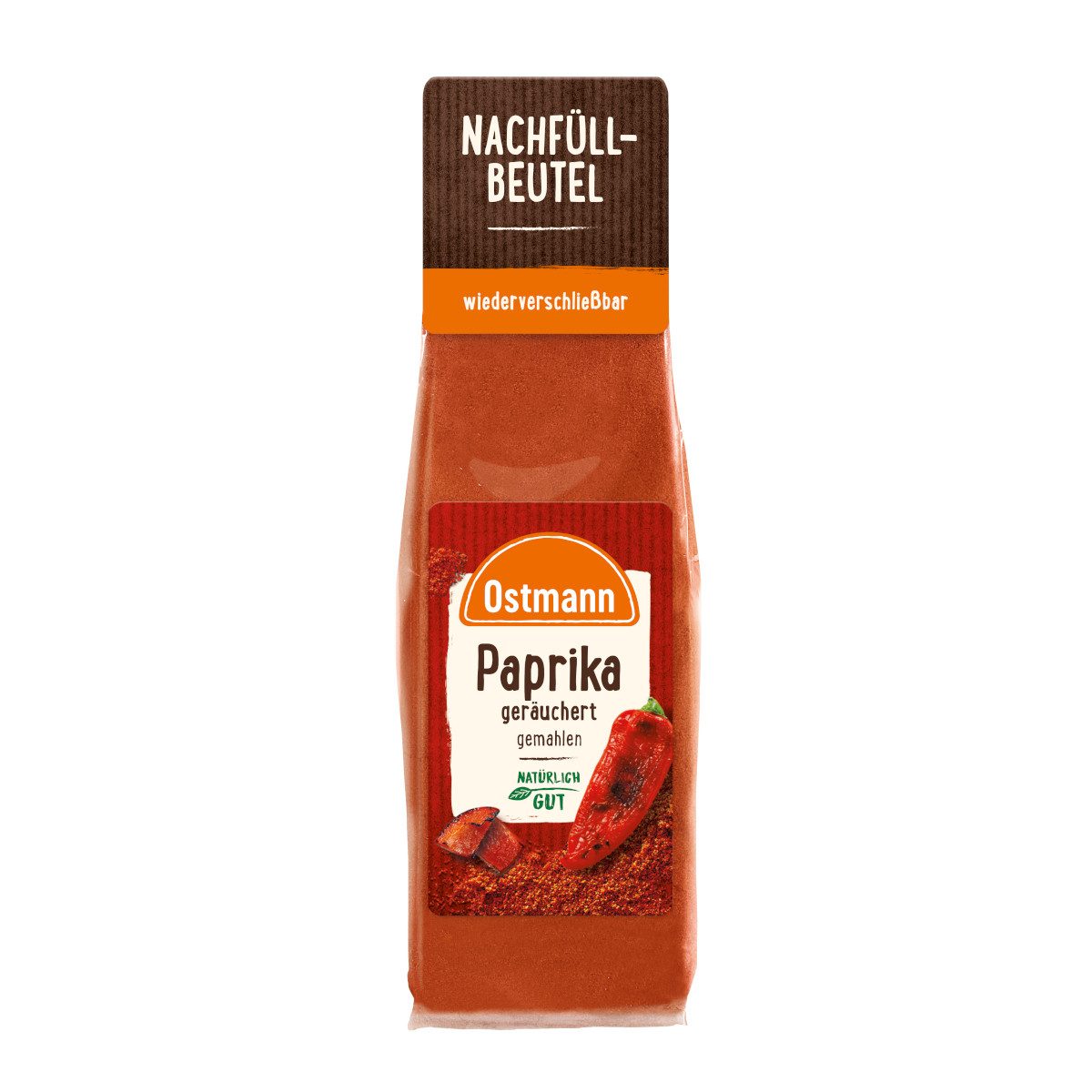 Ostmann Gewürz, Ostmann Paprika geräuchert gemahlen Nachfüllbeutel Packung 50g
