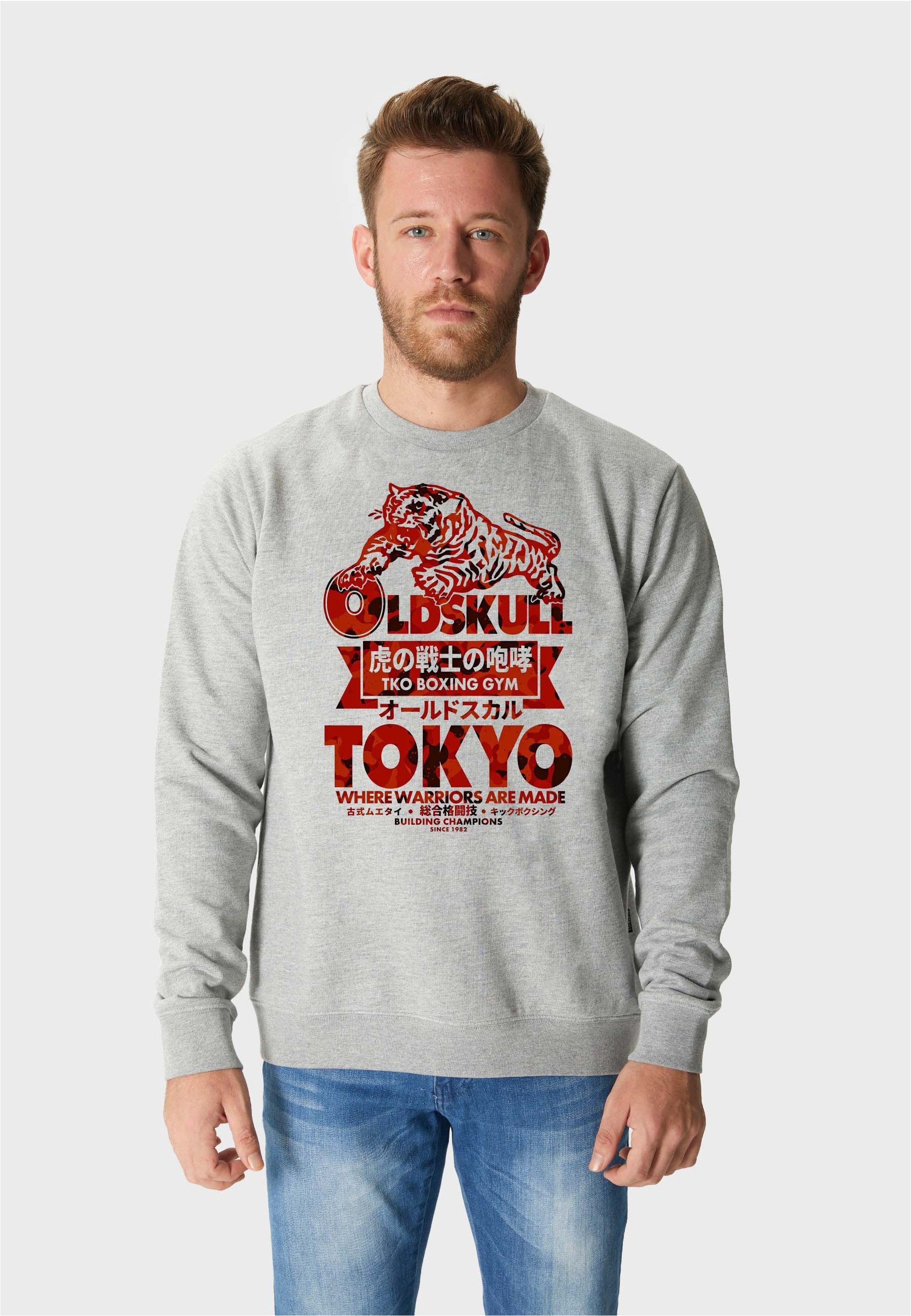 Oldskull Sweatshirt ASIAN TOKYO TIGER (1-tlg) mit angesagtem Frontprint