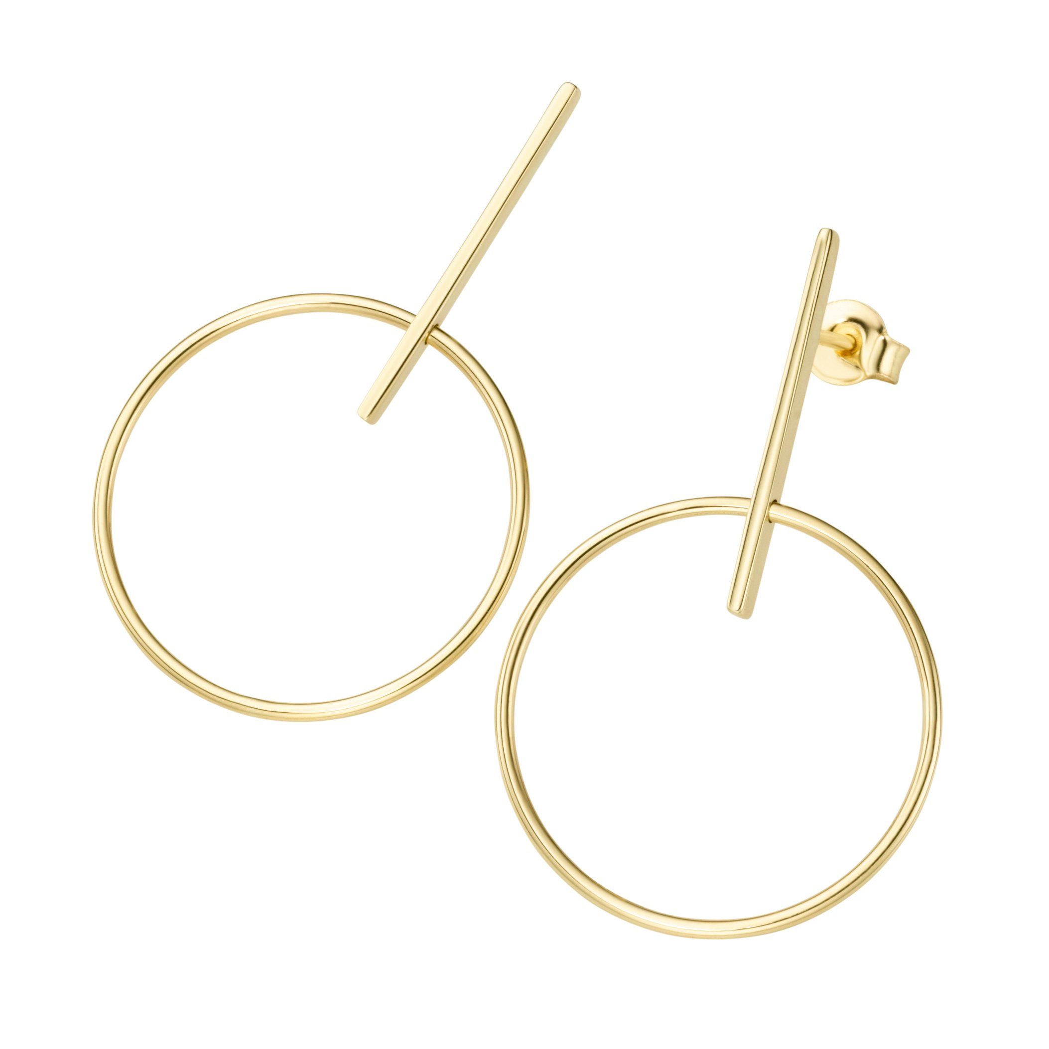 Ohrring-Set Karat 94033140 Ohrringe Ohrhänger Damen Bohemian Style Ring 375/- Gelb-Gold
